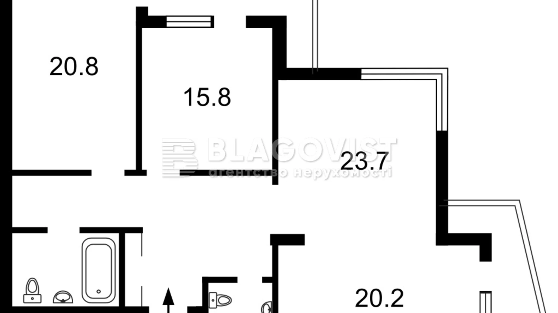 Продается 2-комнатная квартира 124.9 кв. м в Киеве, ул. Константина Данькевича, 14