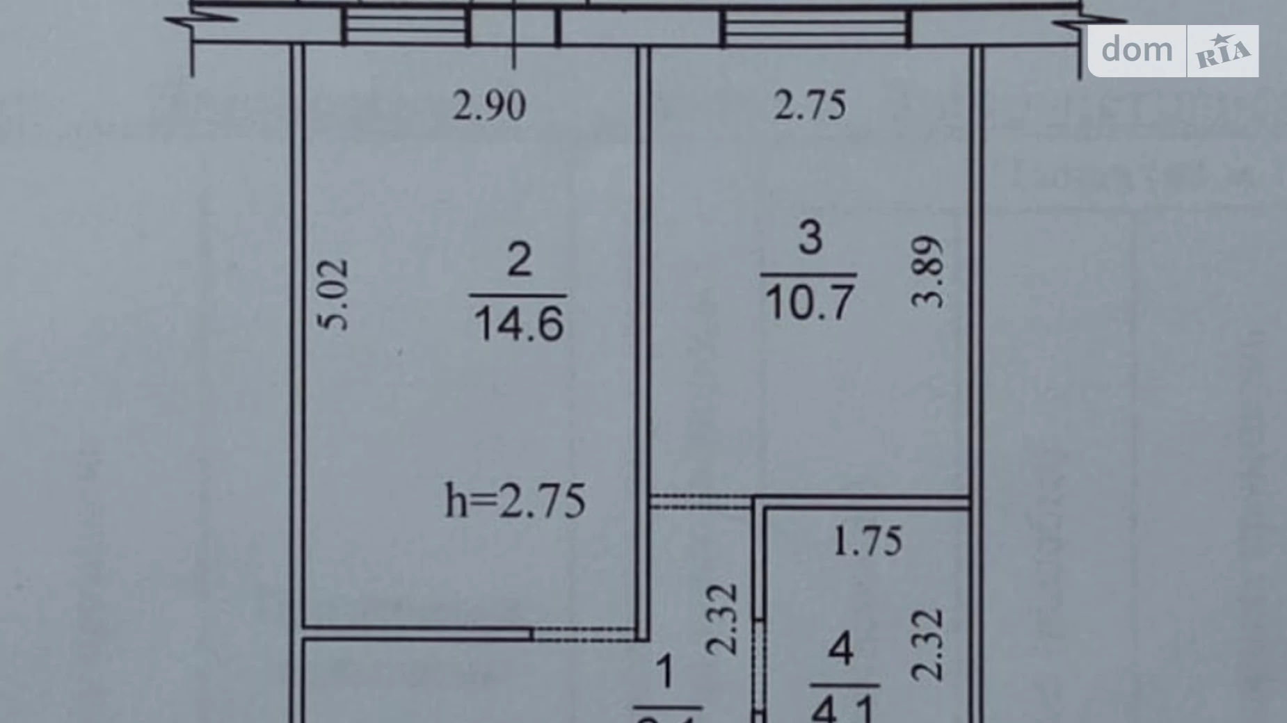 Продается 1-комнатная квартира 36 кв. м в Днепре, ул. Научная