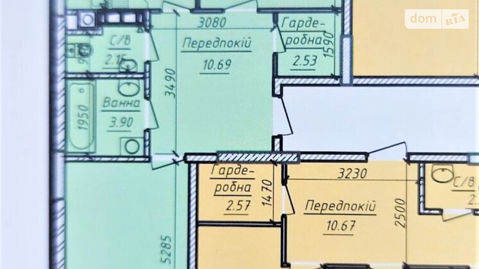 Продається 2-кімнатна квартира 73 кв. м у Крюківщині, вул. Відродження, 3