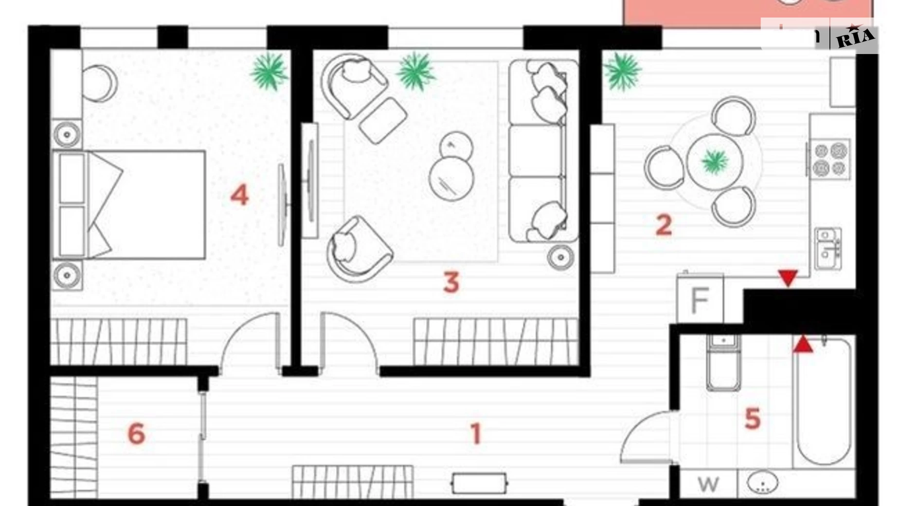 Продается 2-комнатная квартира 58 кв. м в Ивано-Франковске, ул. Крайковского, 4 - фото 2