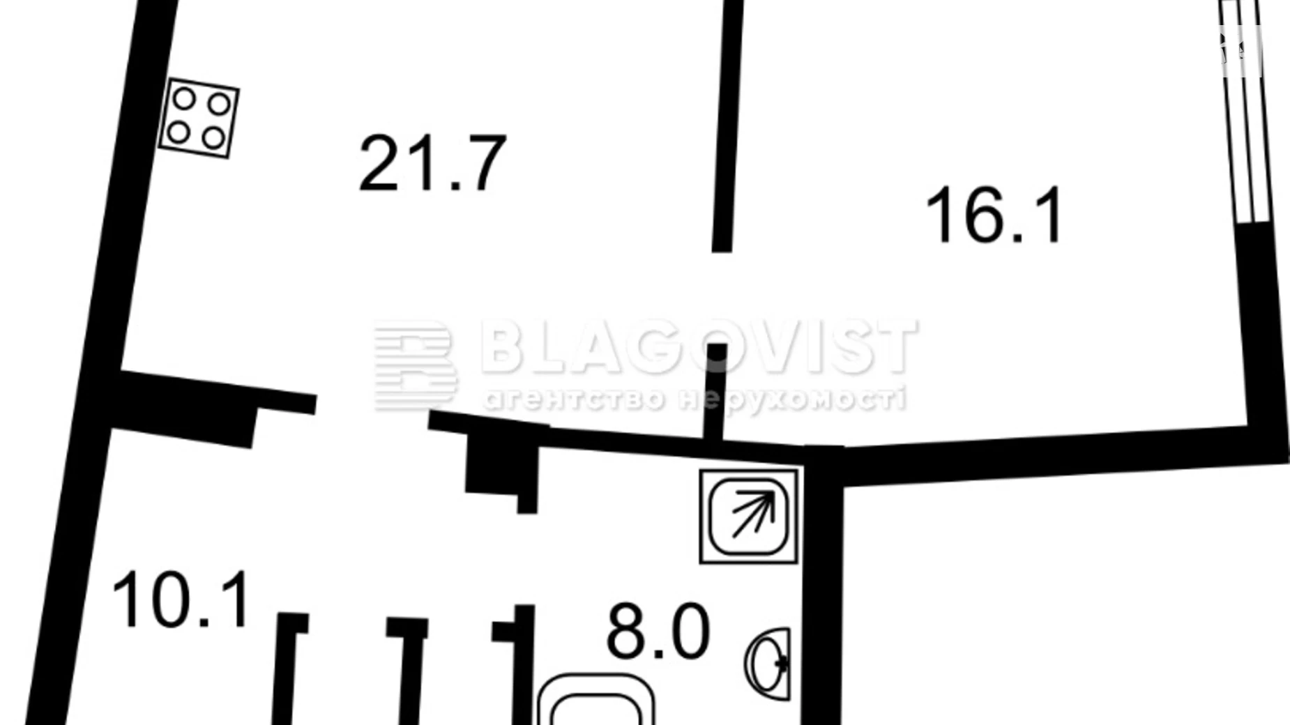 Продается 2-комнатная квартира 62 кв. м в Киеве, ул. Юлии Здановской(Михаила Ломоносова), 71Д