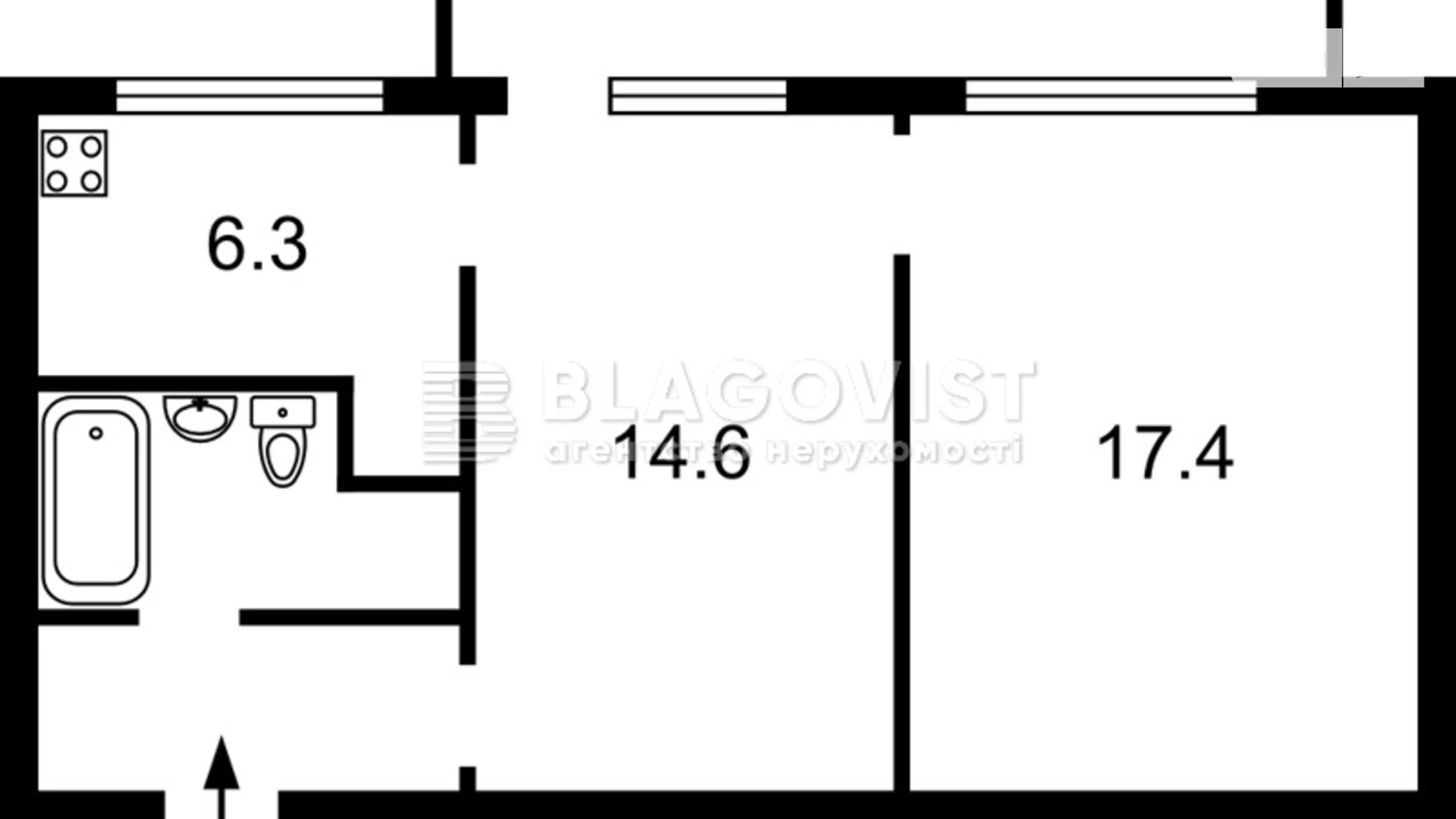 Продается 2-комнатная квартира 48 кв. м в Киеве, бул. Чоколовский, 11