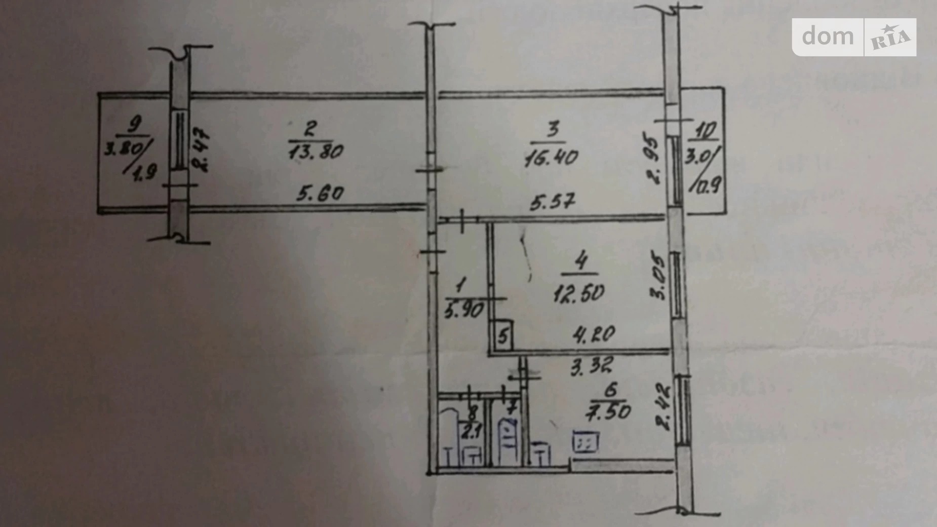 Продается 3-комнатная квартира 62 кв. м в Николаеве, просп. Корабелов, 6