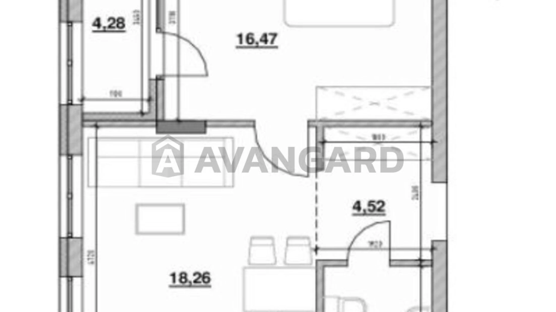 Продается 1-комнатная квартира 47 кв. м в Львове, просп. Шевченко