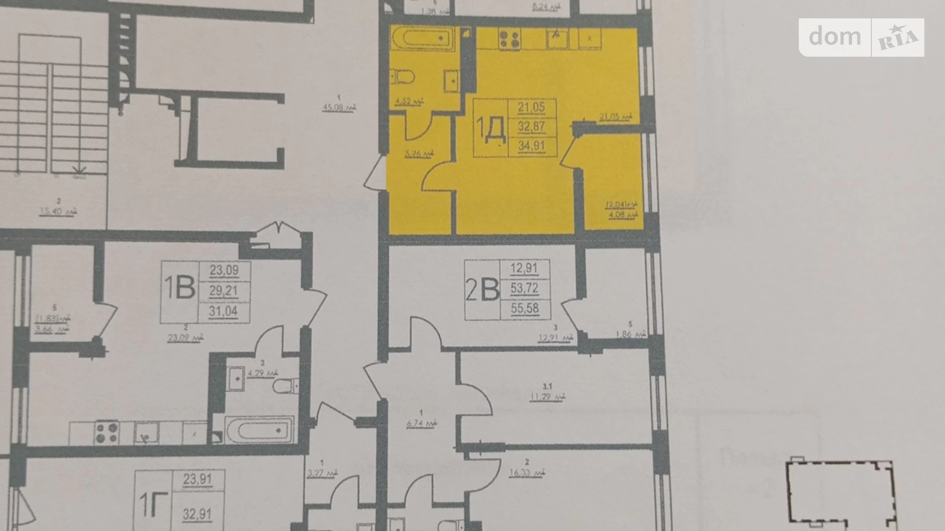 Продается 1-комнатная квартира 32.9 кв. м в Броварах, ул. Анатолия Луценко, 23