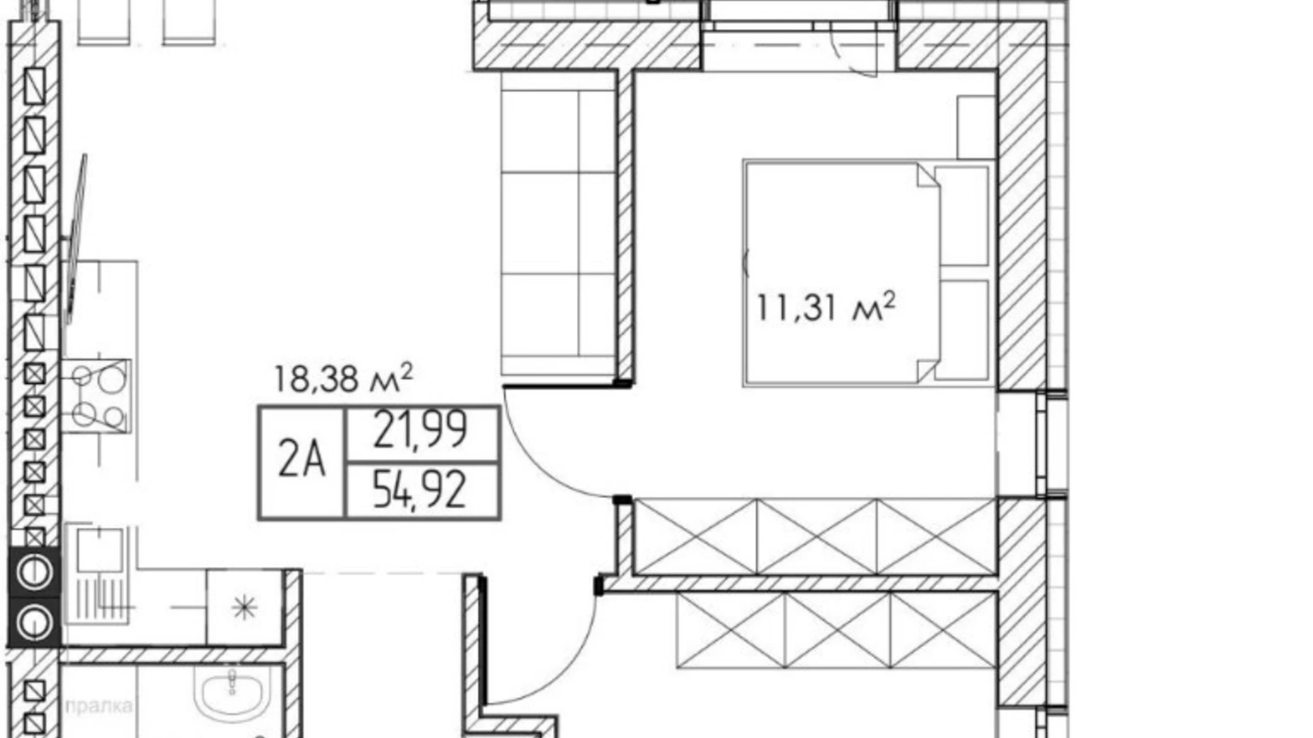 Продается 2-комнатная квартира 55 кв. м в Ровно, ул. Назара Небожинского(Павлюченко)