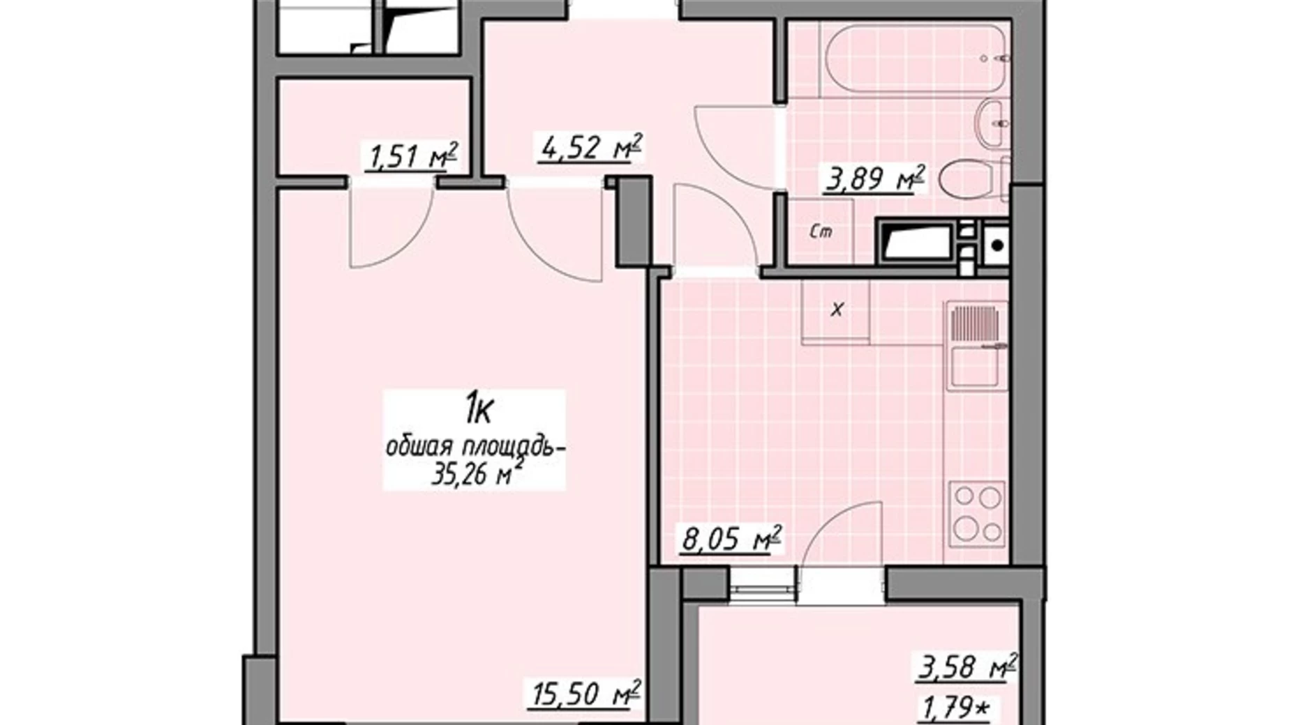 Продается 1-комнатная квартира 35 кв. м в Одессе, ул. Академика Воробьёва, 1