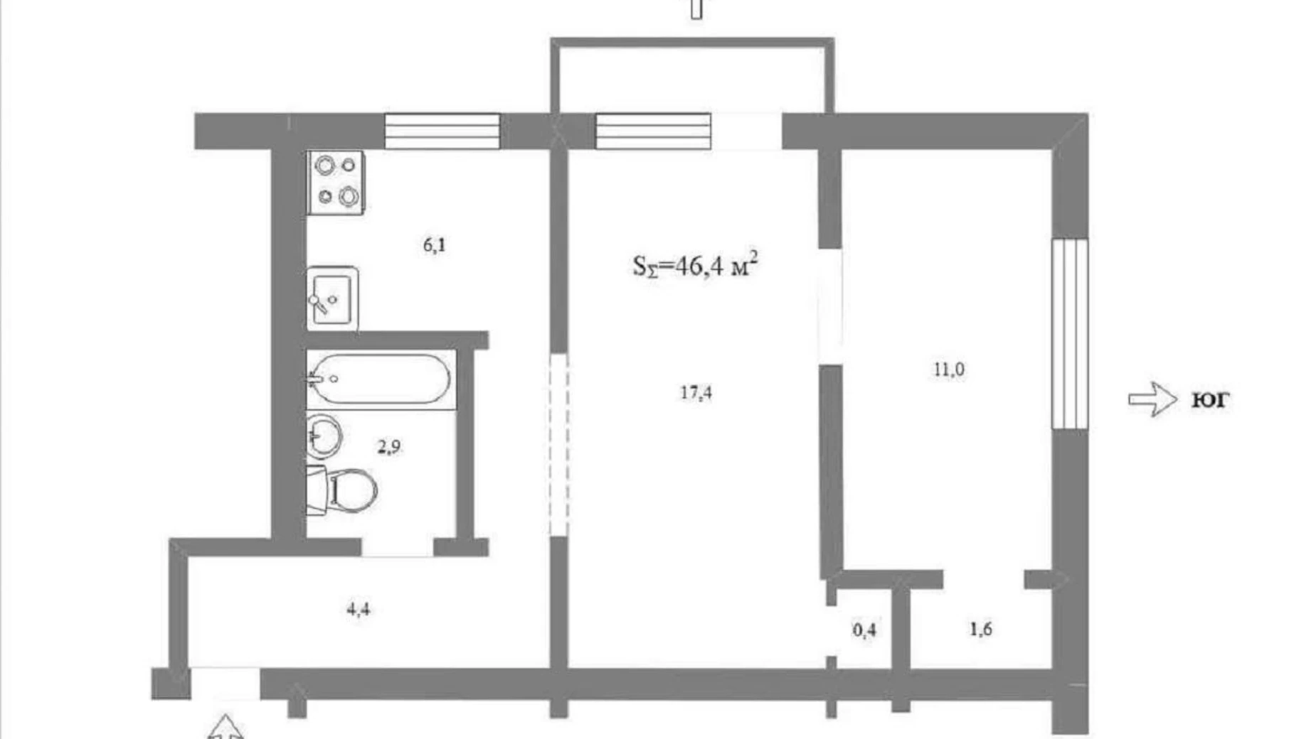 Продается 2-комнатная квартира 46 кв. м в Киеве, ул. Авиаконструктора Антонова, 12 - фото 2