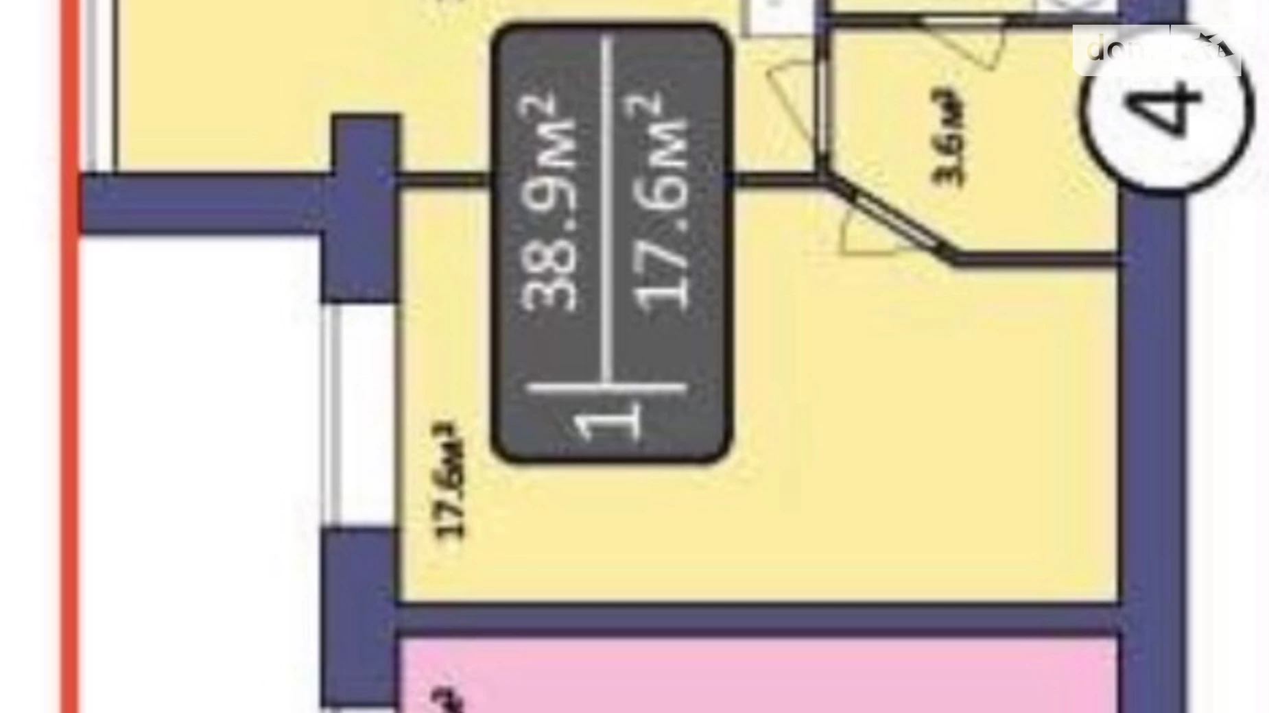 Продается 1-комнатная квартира 43 кв. м в Хмельницком, цена: 34500 $ - фото 2