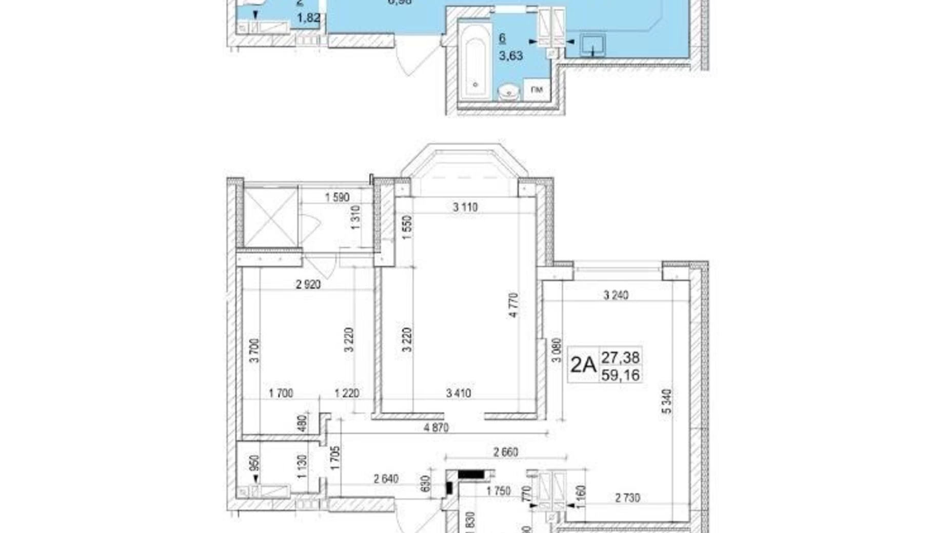 Продается 2-комнатная квартира 59 кв. м в Буче, ул. Леси Украинки, 3