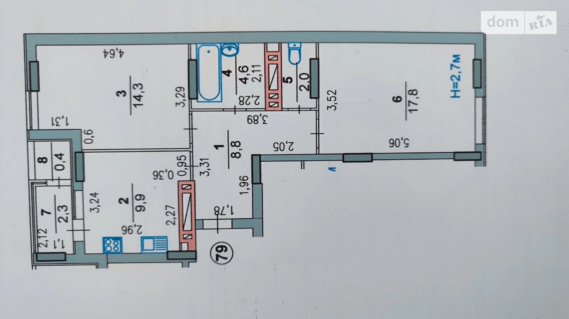 Продається 2-кімнатна квартира 60.1 кв. м у, цена: 80000 $ - фото 20