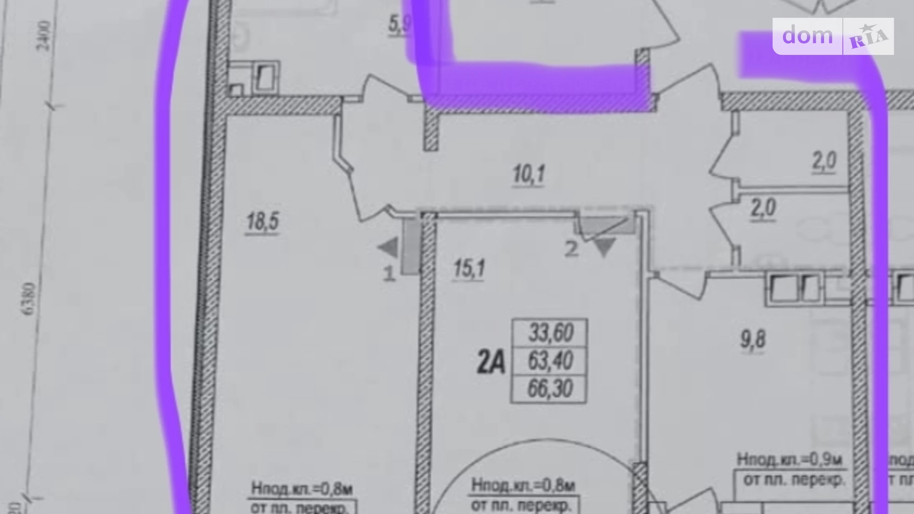 Продается 2-комнатная квартира 66 кв. м в Одессе, ул. Прохоровская, 40 корпус 6