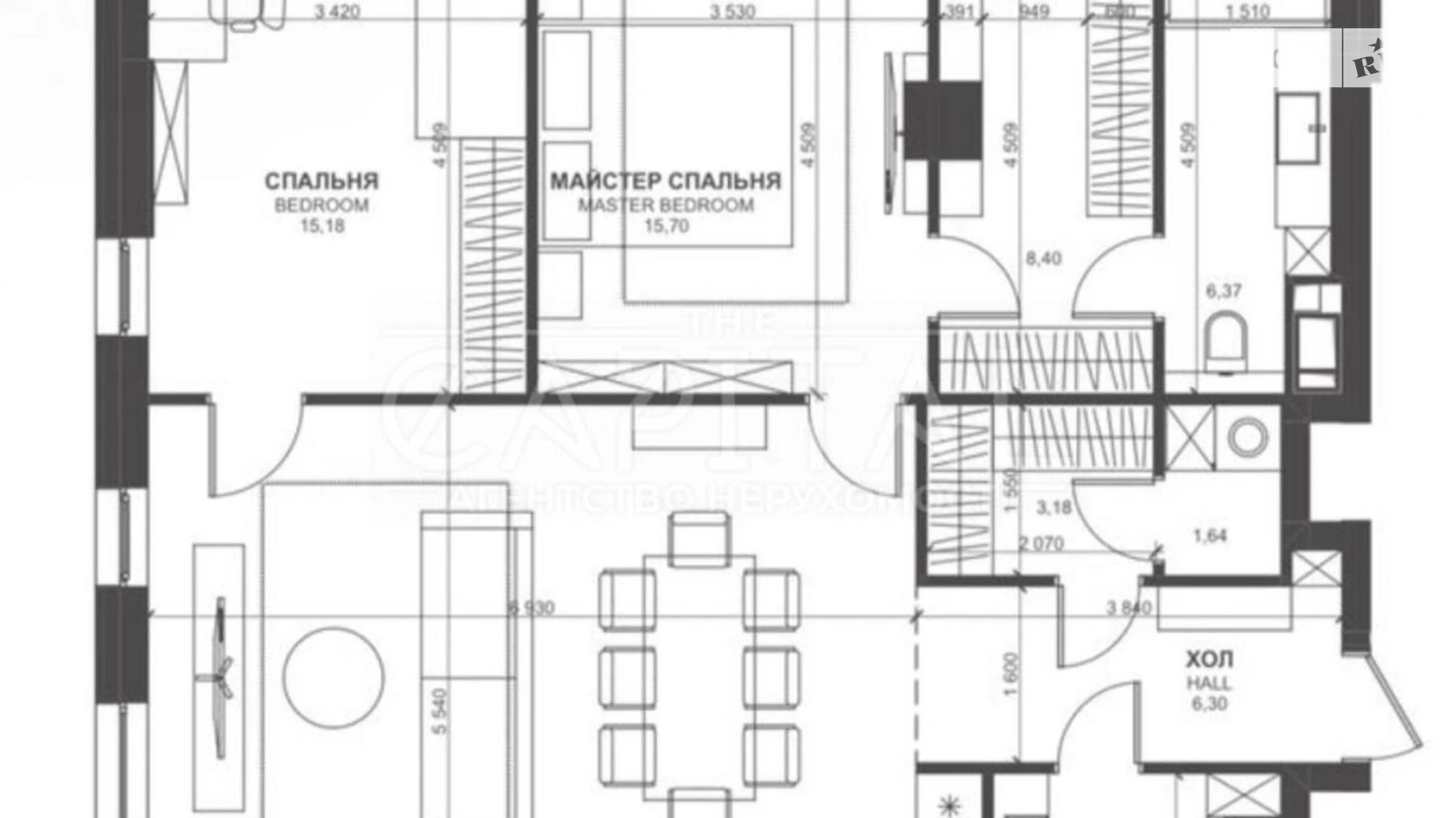 Продается 2-комнатная квартира 101.26 кв. м в Киеве, ул. Василия Тютюнника, 39/2 - фото 5