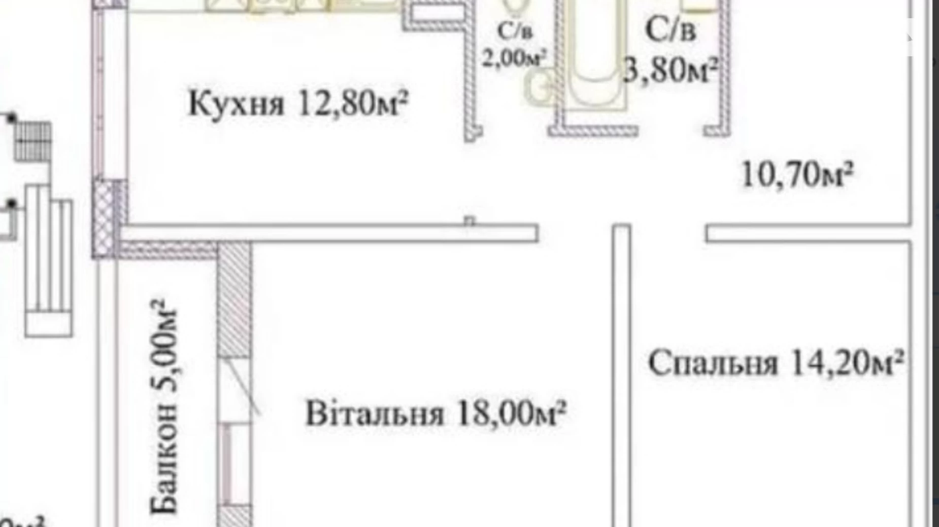 Продается 2-комнатная квартира 63 кв. м в Одессе, ул. Варненская, 29/4