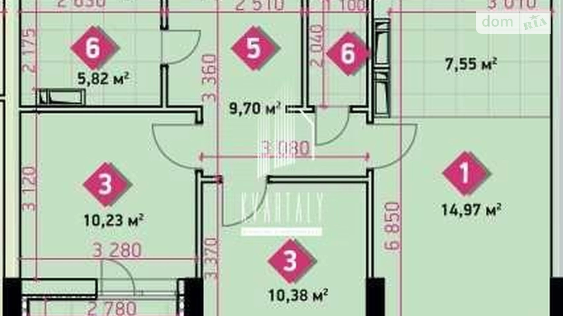 Продается 2-комнатная квартира 65 кв. м в Киеве, ул. Тираспольская, 47