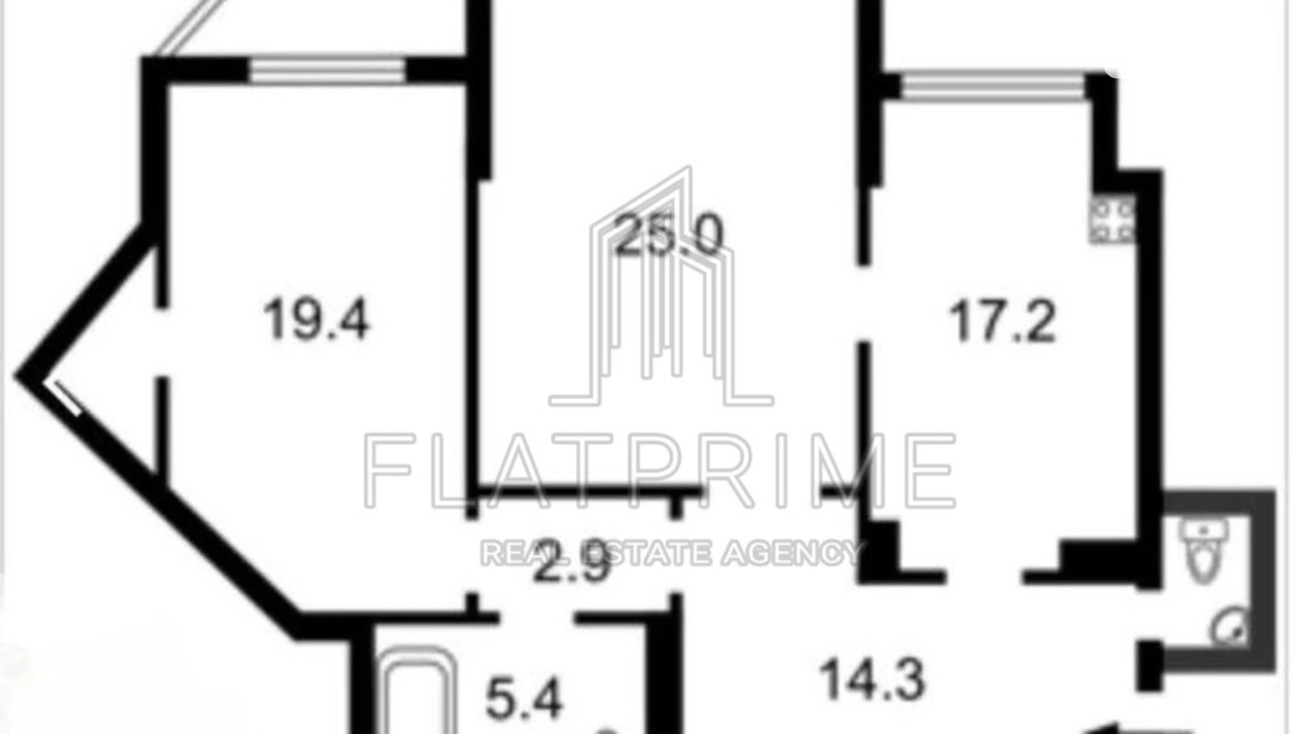 Продается 1-комнатная квартира 88 кв. м в Киеве, ул. Княжий Затон, 21 - фото 5