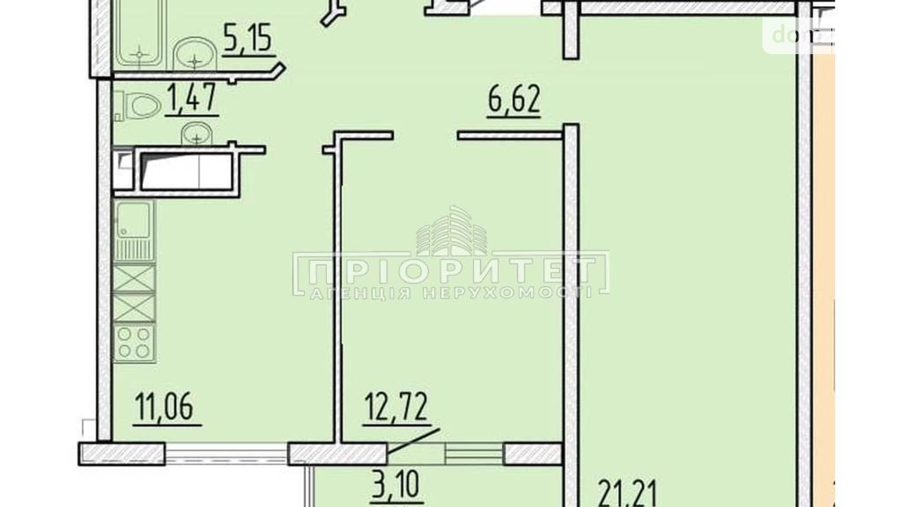 Продается 2-комнатная квартира 60.6 кв. м в Одессе, ул. Жемчужная - фото 5