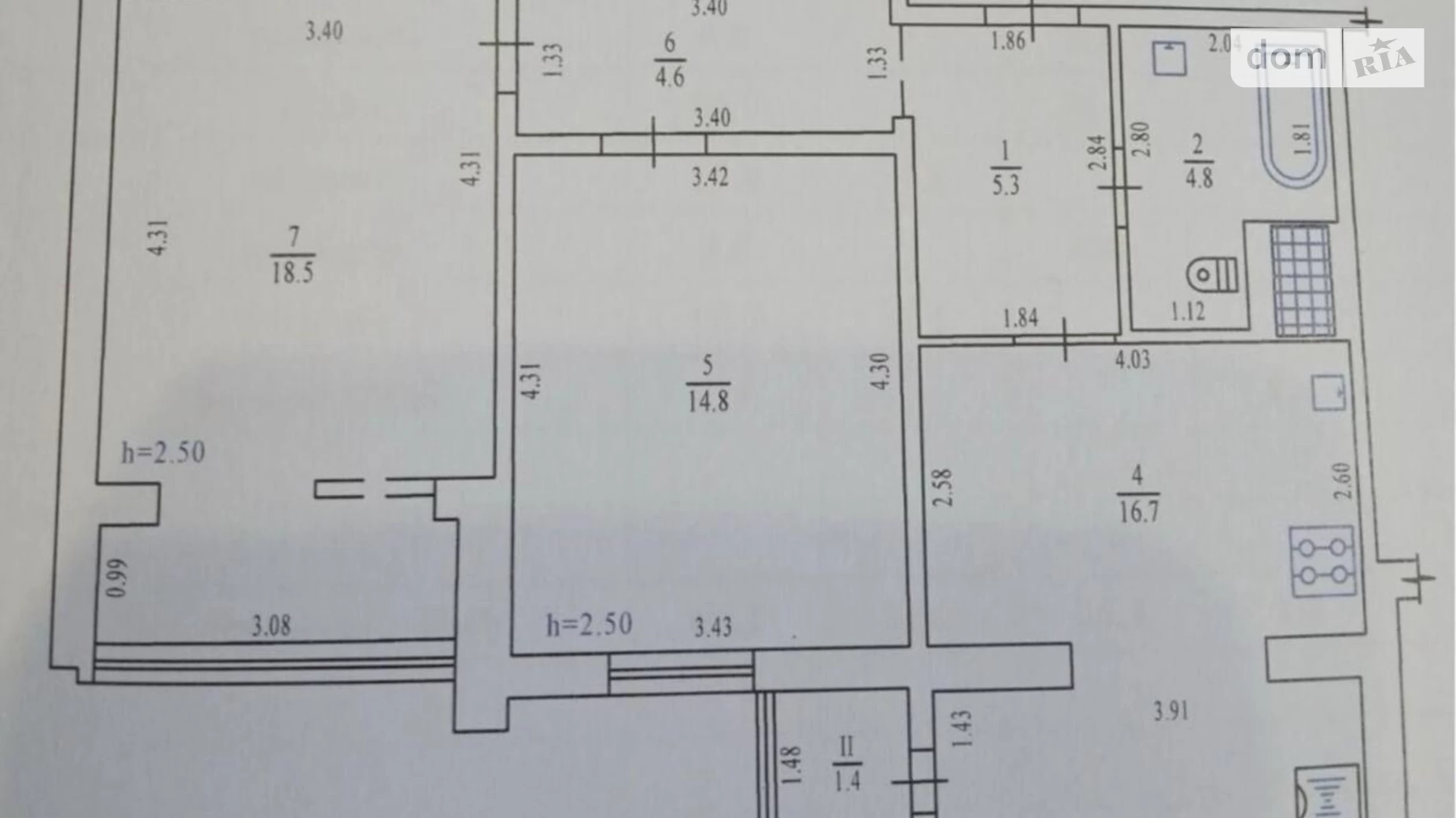 Продается 2-комнатная квартира 66 кв. м в Полтаве, ул. Башкирцевой Марии, 39