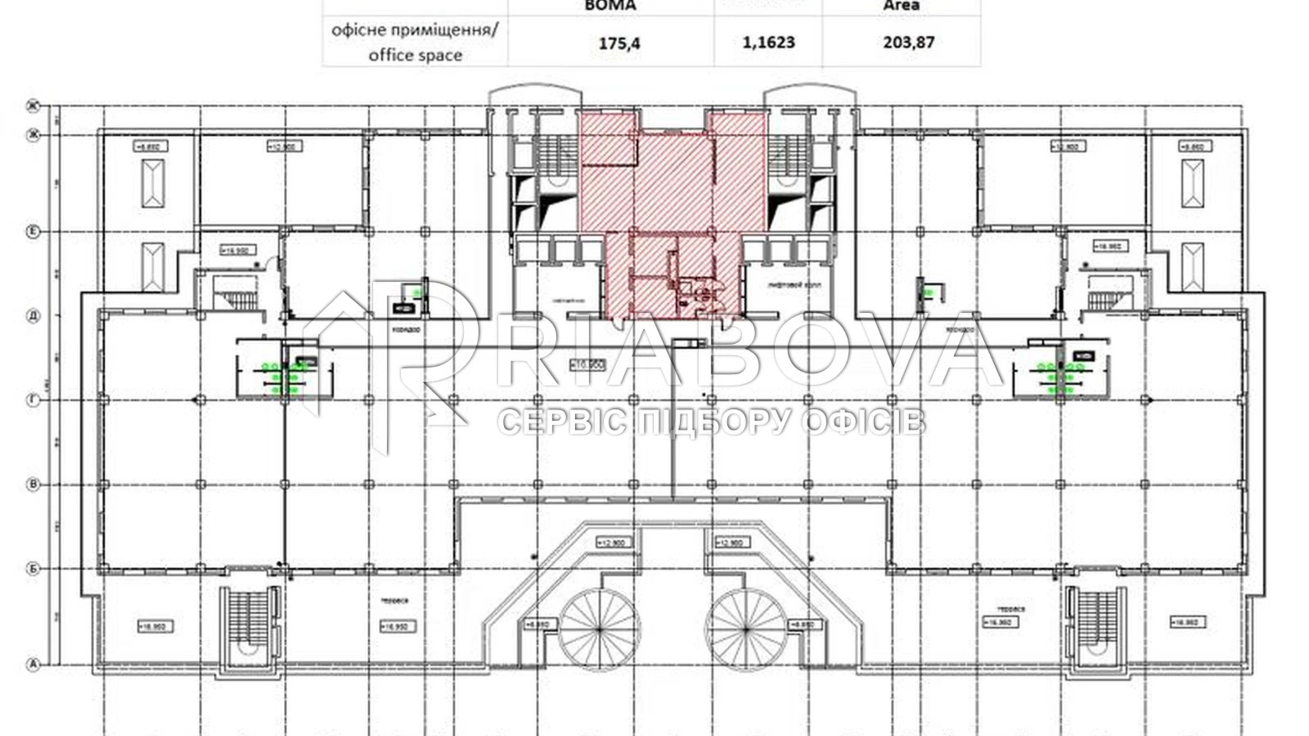 Сдается в аренду офис 175.4 кв. м в бизнес-центре, цена: 5871 $ - фото 2
