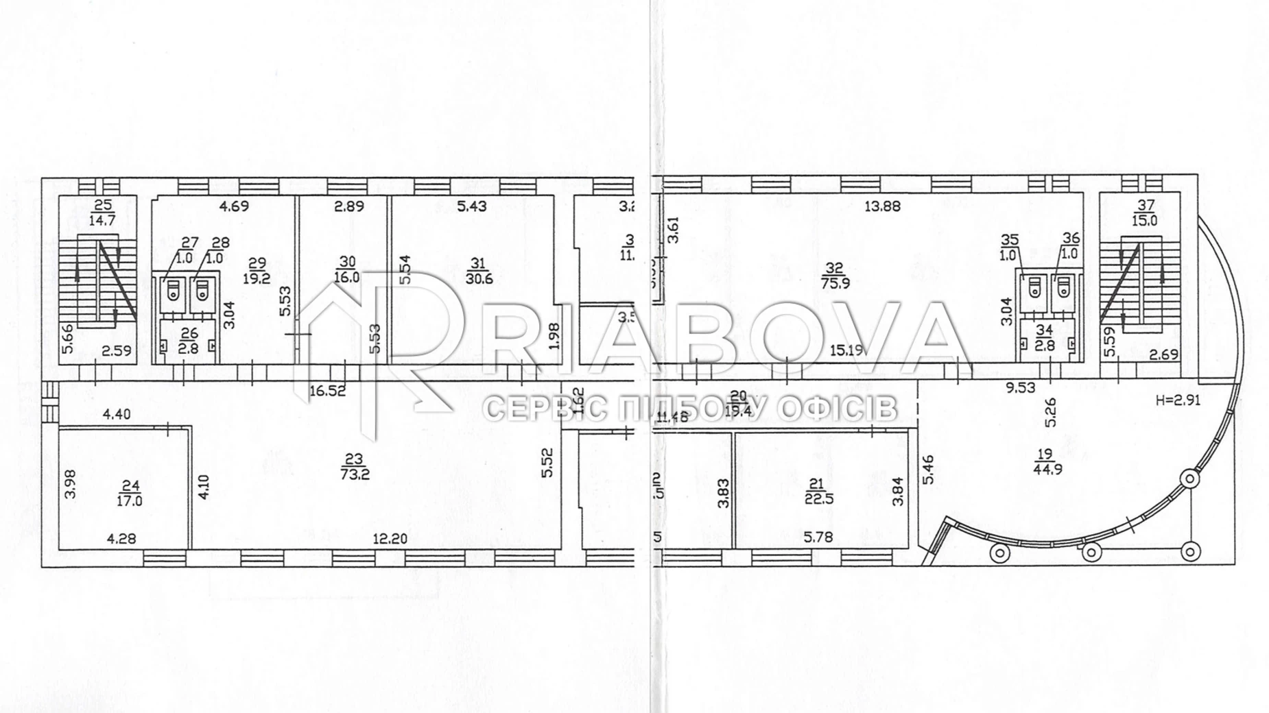 Сдается в аренду офис 395 кв. м в бизнес-центре, цена: 67150 грн - фото 3