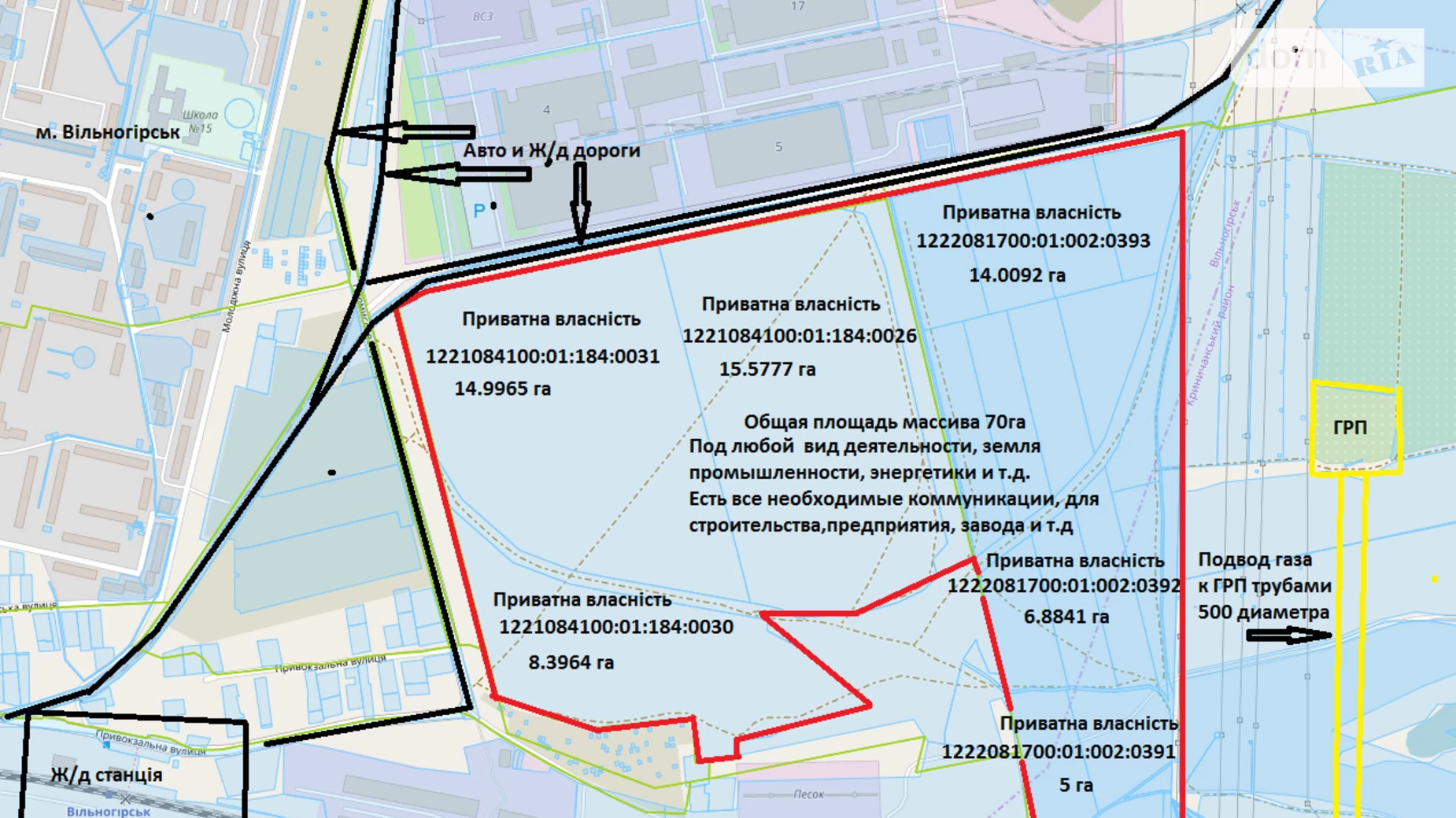 Продається земельна ділянка 70 соток у Дніпропетровській області, цена: 3500000 $ - фото 2