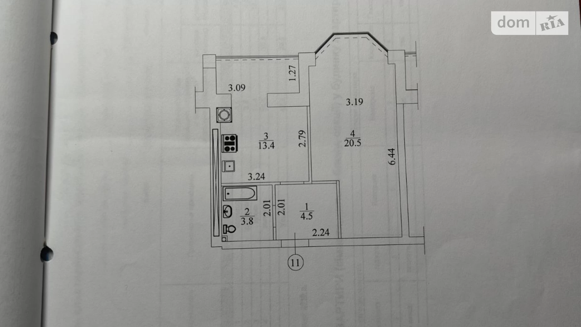 Продается 1-комнатная квартира 43 кв. м в Софиевской Борщаговке, просп. Героев Небесной Сотни, 26/6