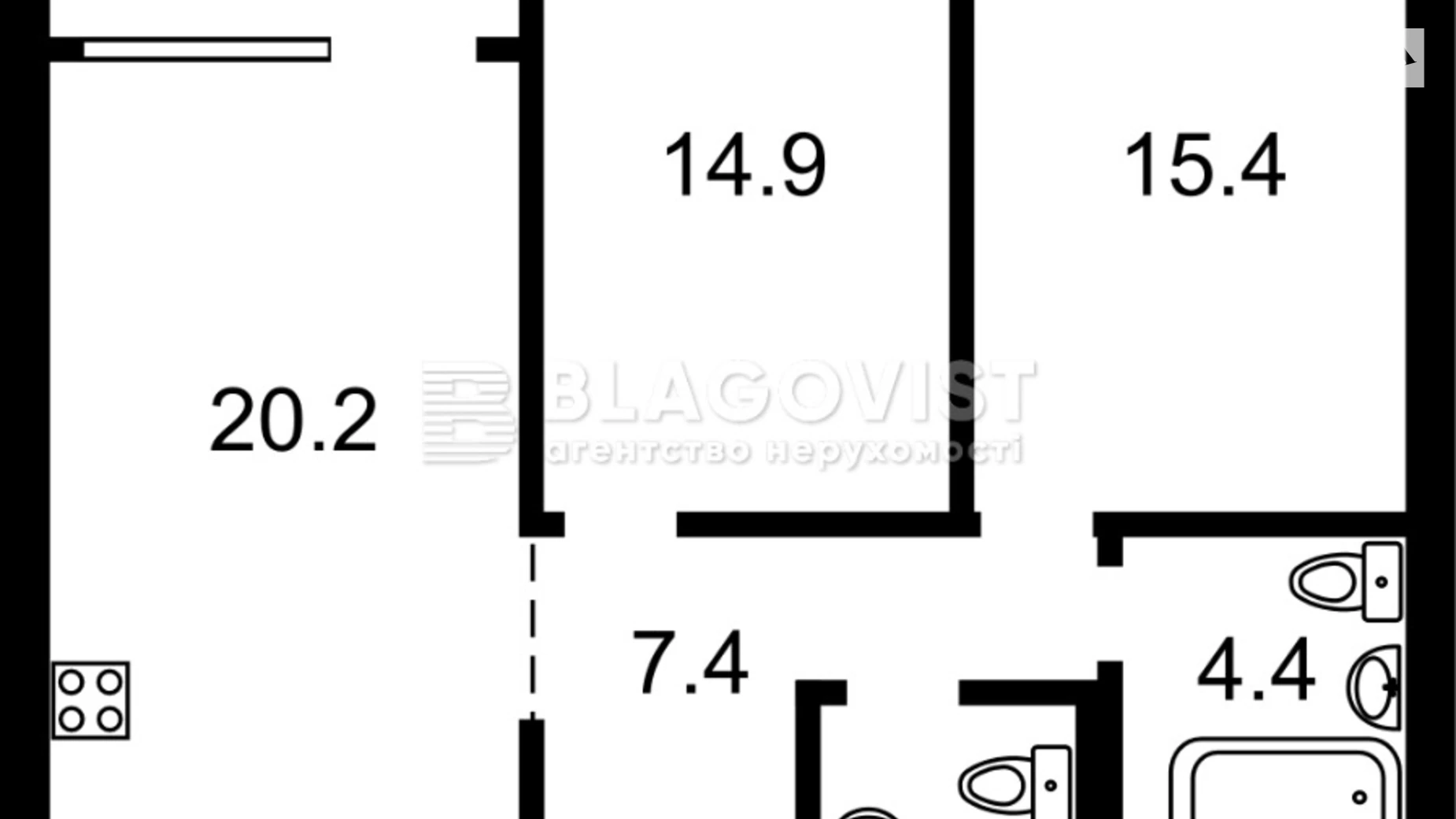 Продается 2-комнатная квартира 69 кв. м в Киеве, ул. Виктора Некрасова(Северо-Сырецкая), 8