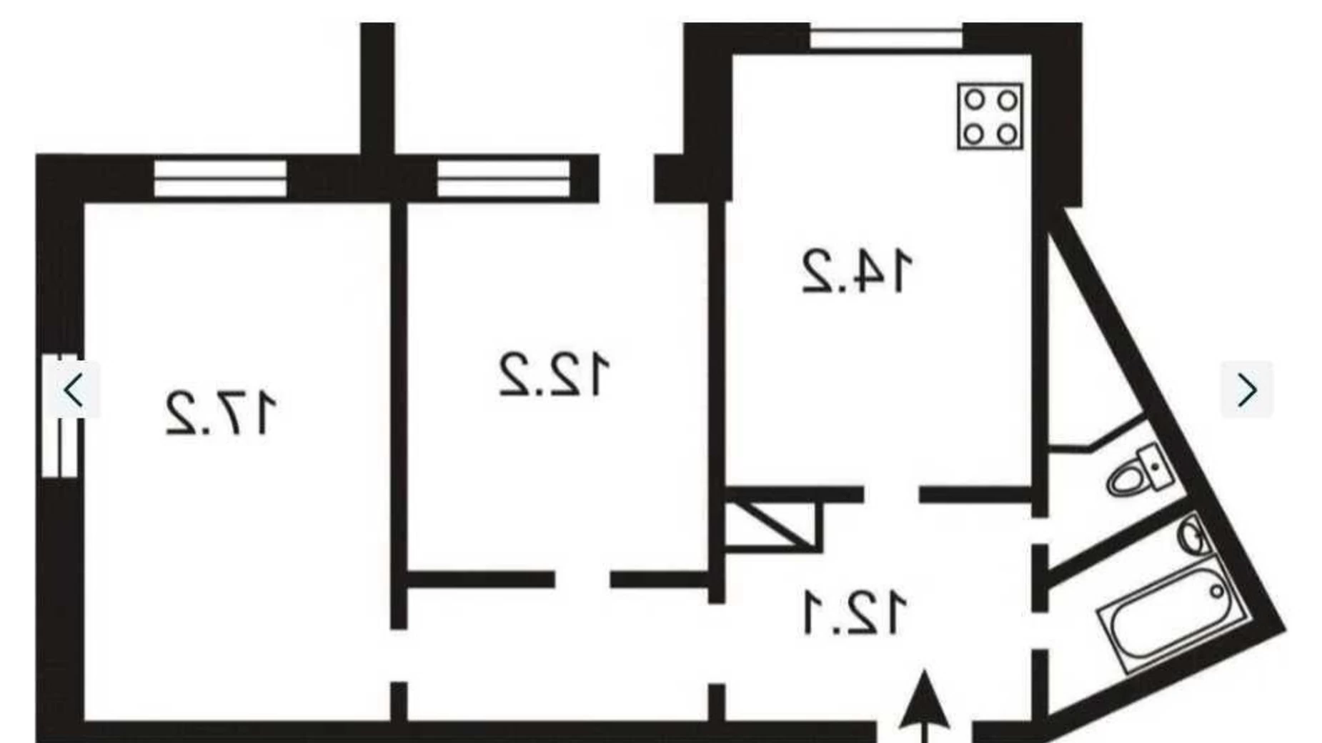 Продается 2-комнатная квартира 63.3 кв. м в Киеве, ул. Чавдар Елизаветы, 22