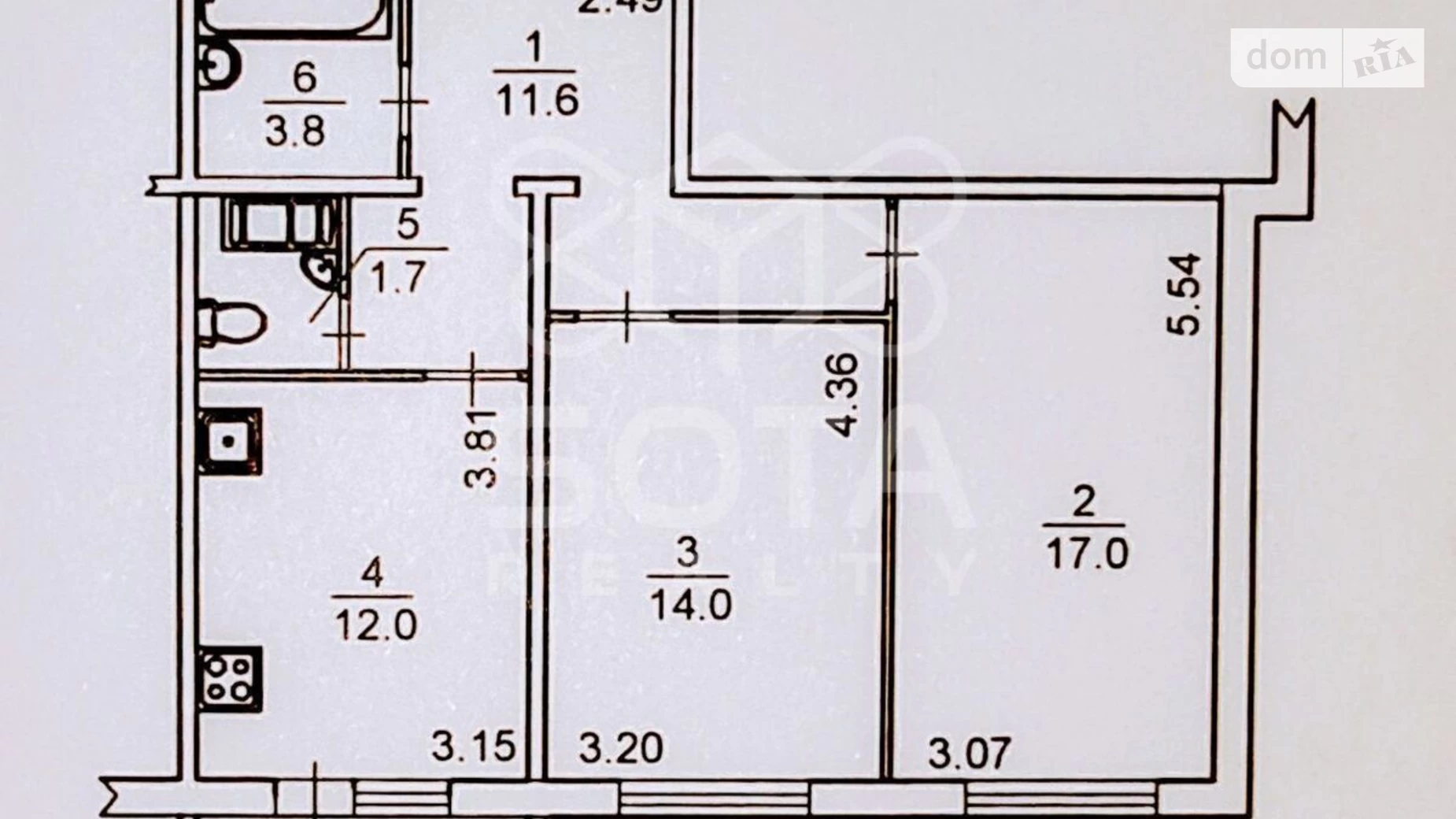 Продается 1-комнатная квартира 64 кв. м в Киеве, ул. Софии Русовой, 7Г