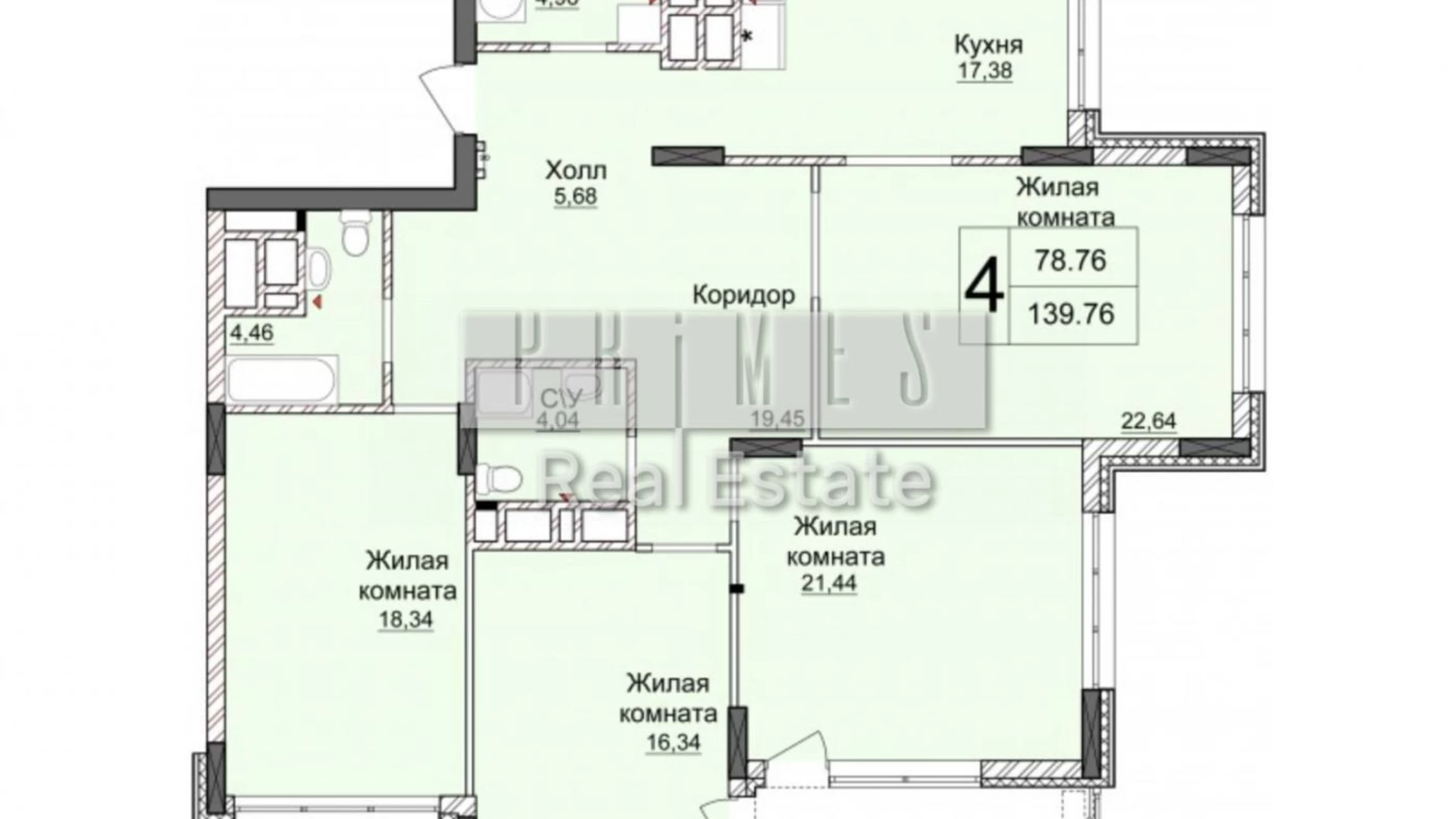 Продается 4-комнатная квартира 148.8 кв. м в Киеве, ул. Андрея Верхогляда(Драгомирова), 15