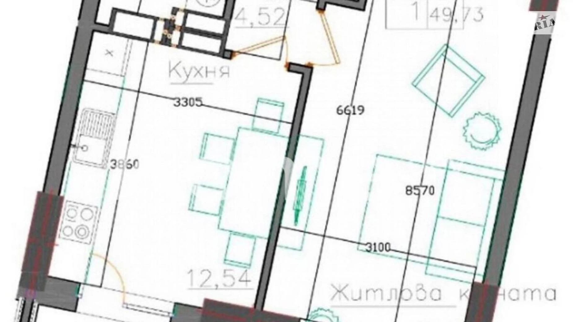 Продається 1-кімнатна квартира 49 кв. м у Києві, вул. Дружби (Бортничі) - фото 5