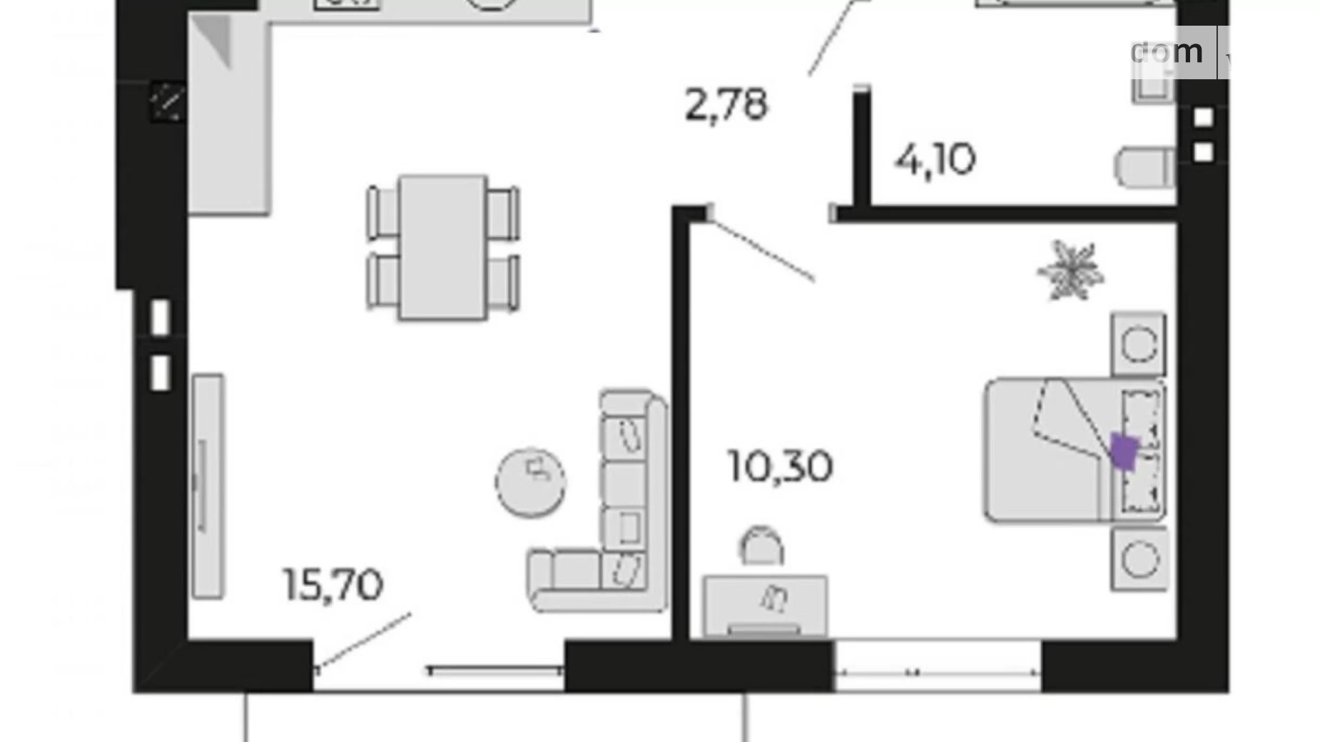 Продается 1-комнатная квартира 34 кв. м в Ивано-Франковске, ул. 24 Августа, 1