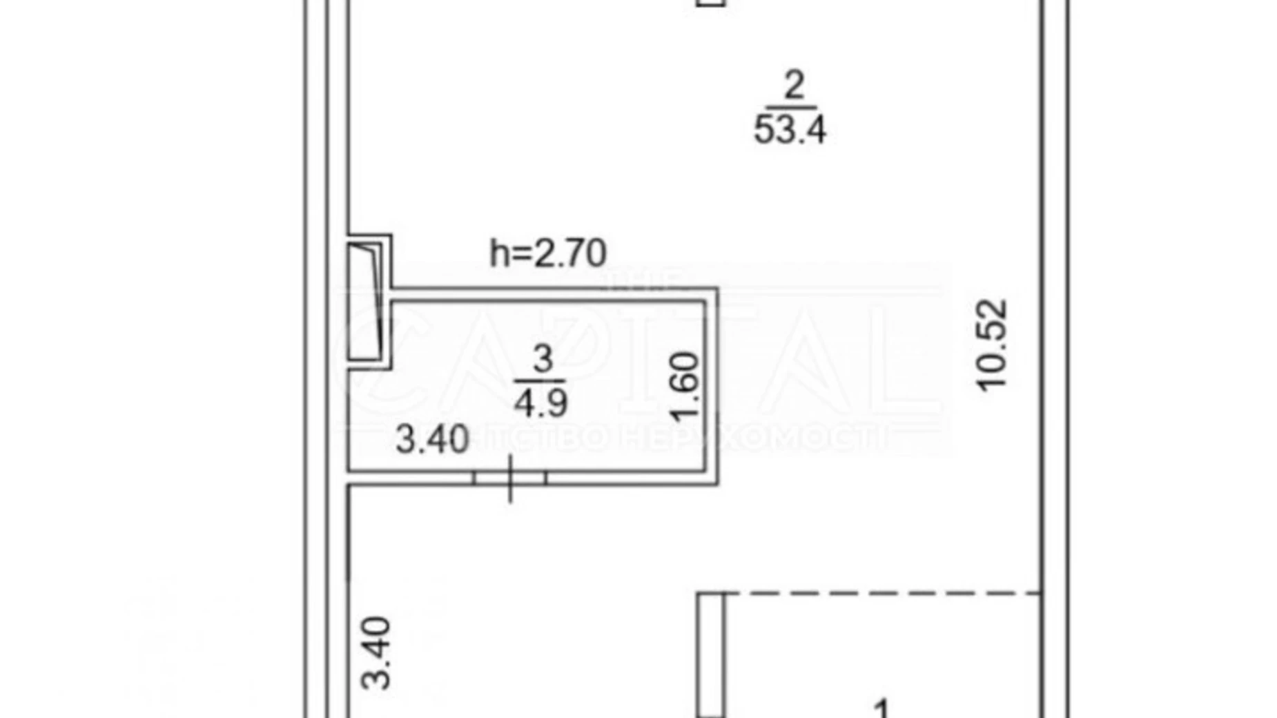 Продается 1-комнатная квартира 65.7 кв. м в Киеве, ул. Кириловская(Фрунзе), 37