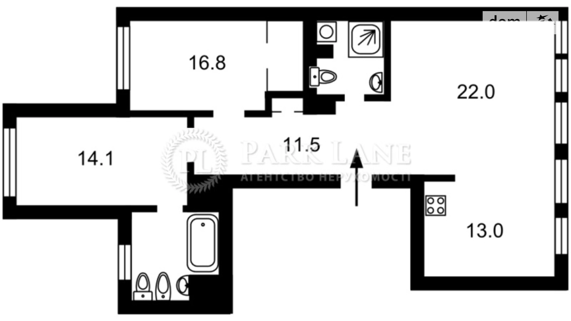 Продается 3-комнатная квартира 100 кв. м в Киеве, ул. Эспланадная, 30 - фото 2