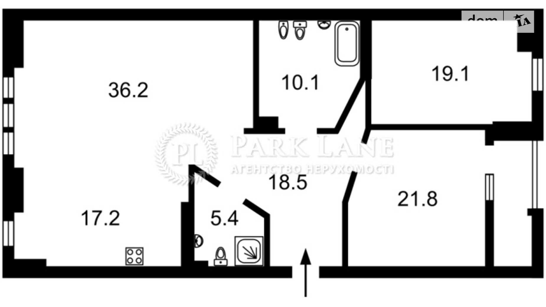 Продается 3-комнатная квартира 130.1 кв. м в Киеве, ул. Олеся Гончара, 35