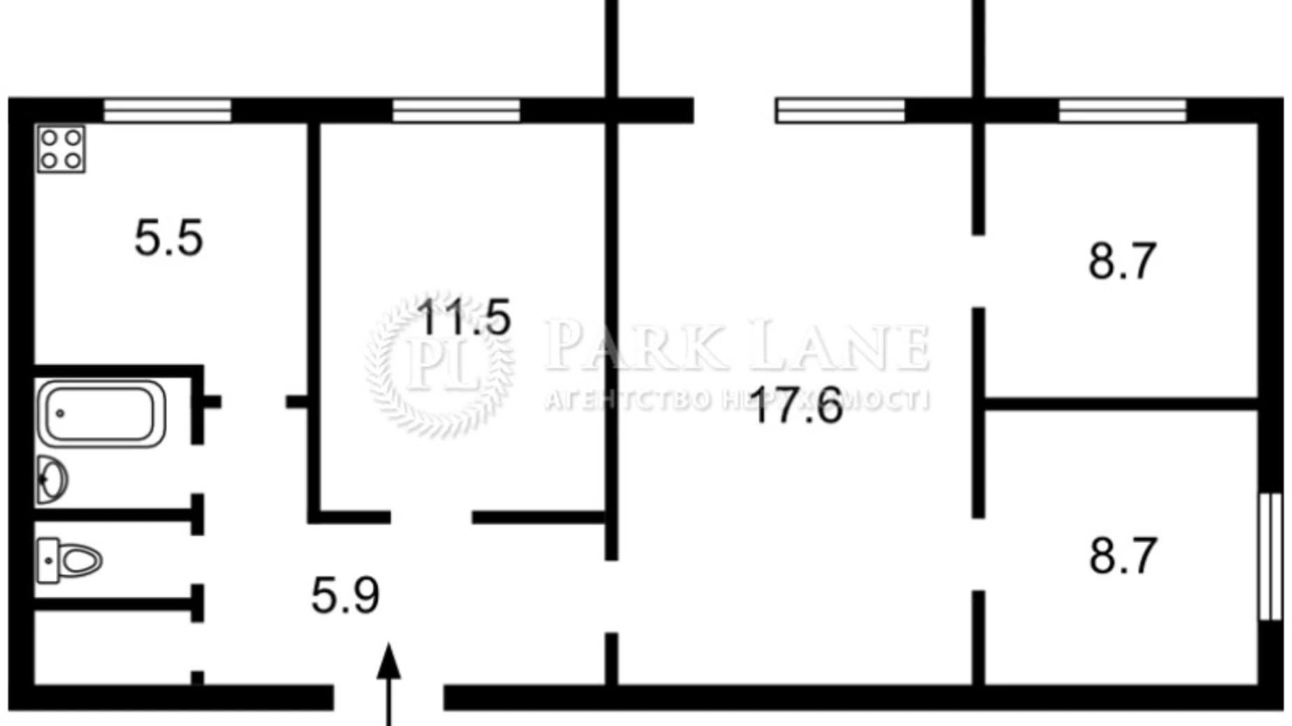 Продается 5-комнатная квартира 143 кв. м в Киеве, ул. Нижнеюрковская, 4