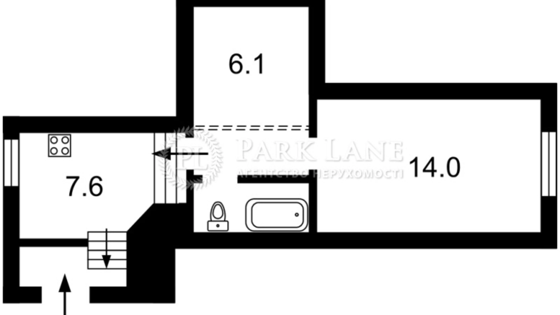 Продается 2-комнатная квартира 34 кв. м в Киеве, ул. Лютеранская, 15