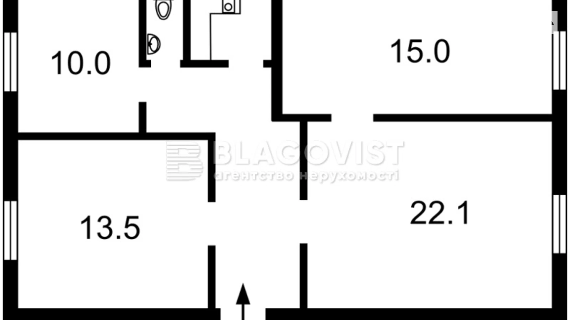 Продается 3-комнатная квартира 78 кв. м в Киеве, бул. Николая Михновского(Дружбы Народов), 9