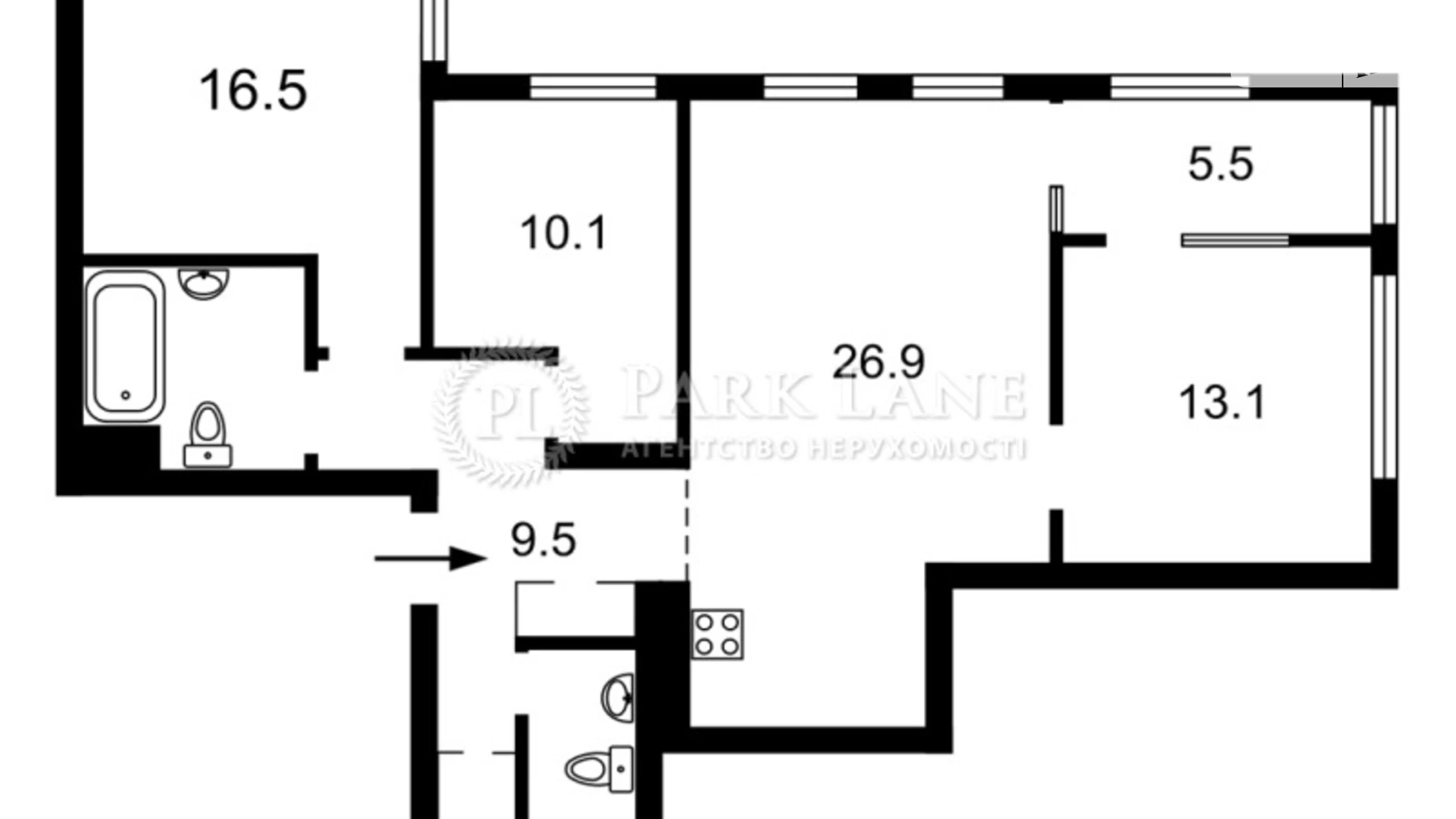 Продается 3-комнатная квартира 94 кв. м в Киеве, ул. Всеволода Змиенко, 21