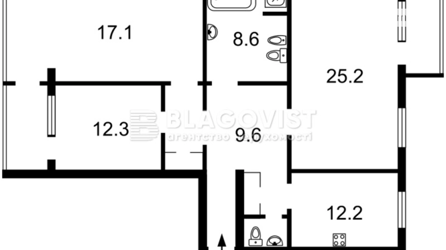 Продается 3-комнатная квартира 110 кв. м в Киеве, ул. Анны Ахматовой, 43 - фото 5