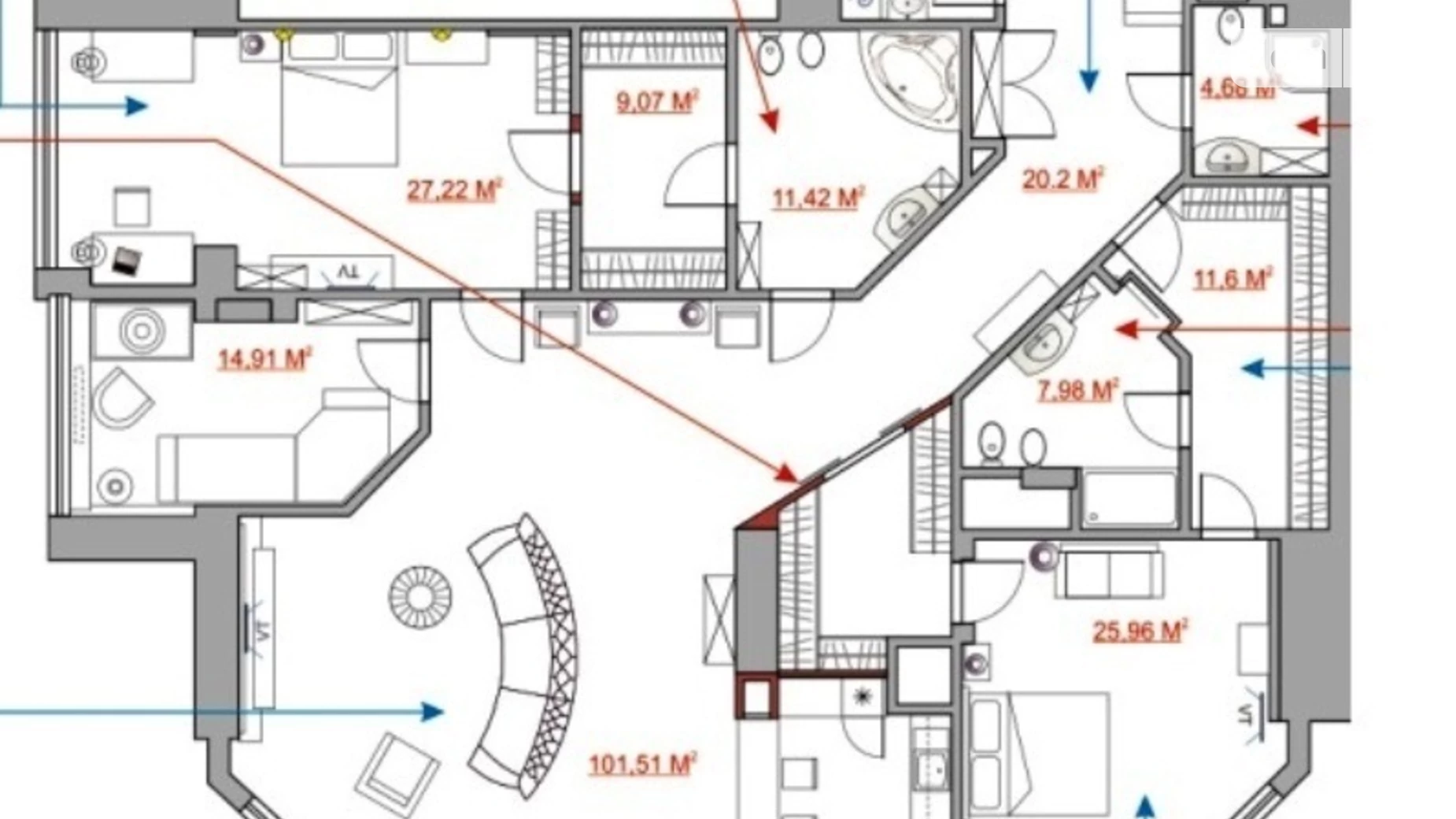 Сдается в аренду офис 245 кв. м в бизнес-центре, цена: 2500 $ - фото 4