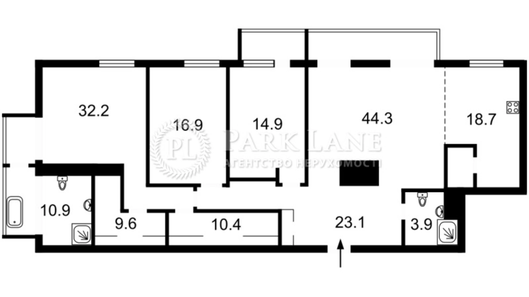 Продается 4-комнатная квартира 193 кв. м в Киеве, бул. Леси Украинки, 7В