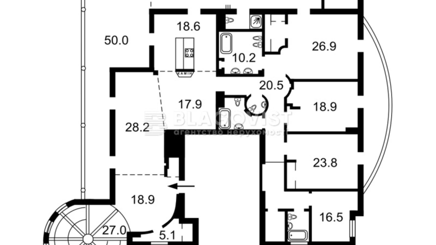 Продается 5-комнатная квартира 371 кв. м в Киеве, ул. Садово-Ботаническая(Тимирязевская), 30/1