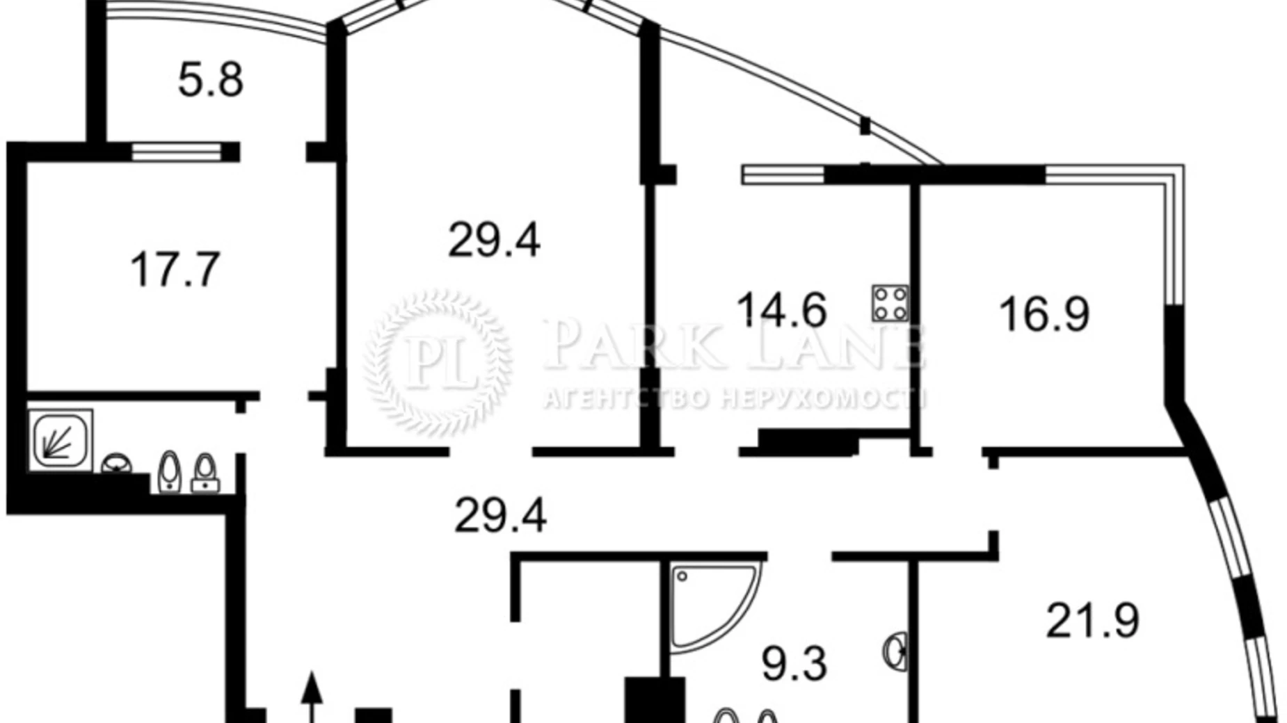 Продается 4-комнатная квартира 154 кв. м в Киеве, бул. Леси Украинки