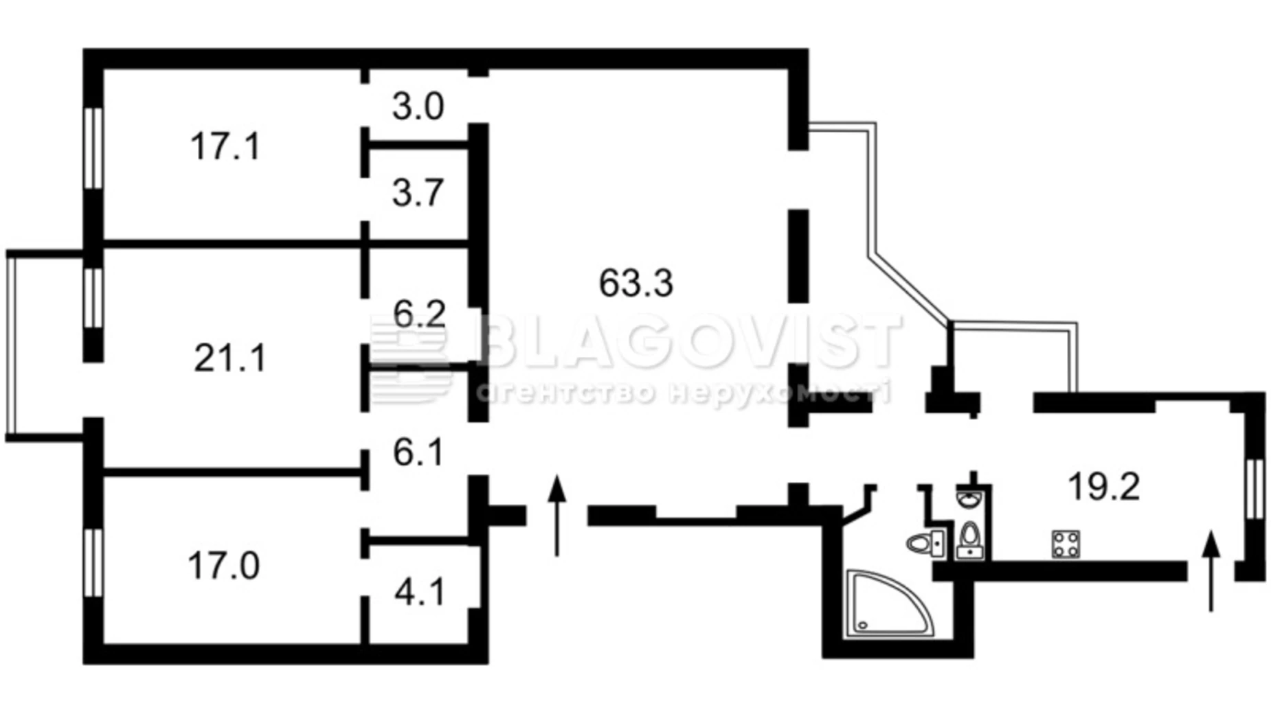 Продается 4-комнатная квартира 179.2 кв. м в Киеве, ул. Антоновича(Горького) - фото 2