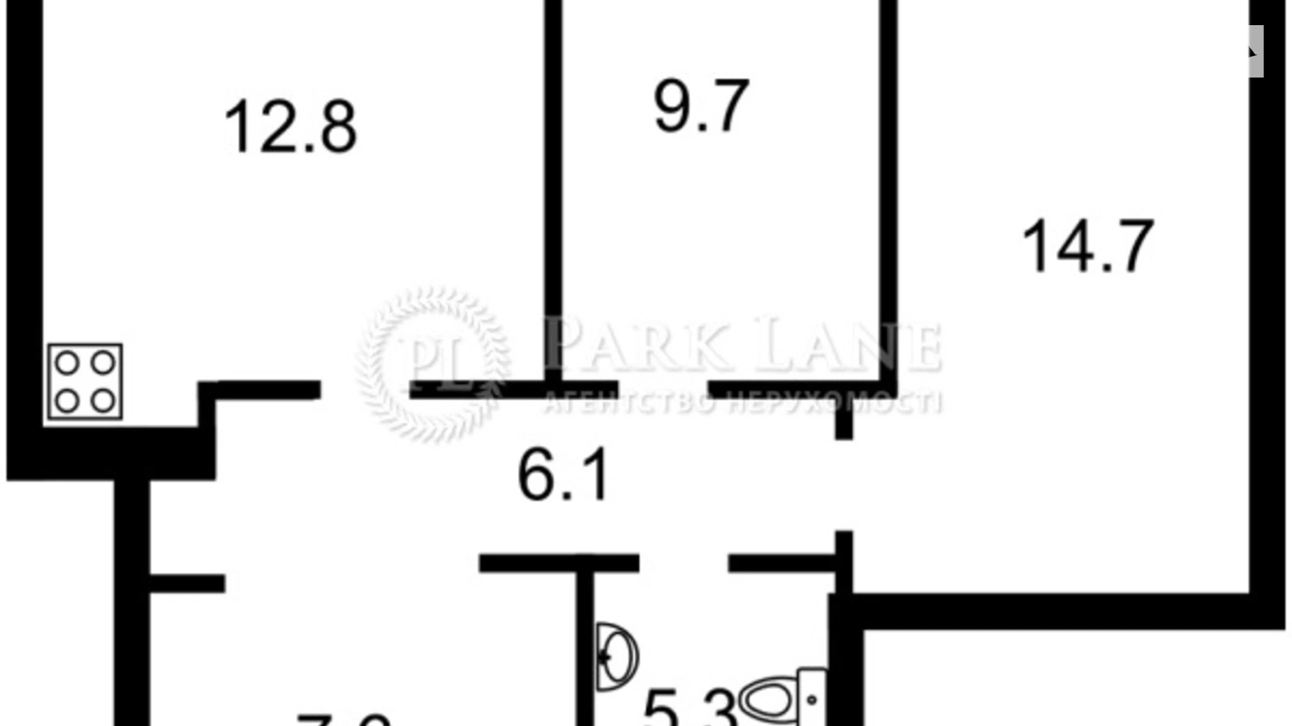 Продается 2-комнатная квартира 63 кв. м в Киеве, ул. Костанайская