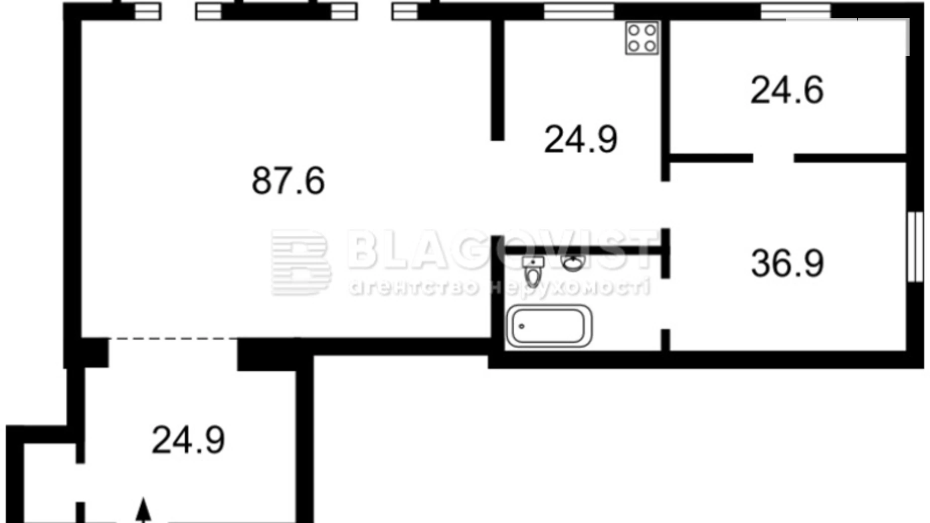 Продается 3-комнатная квартира 212.2 кв. м в Киеве, пер. Болсуновский(Мичурина), 56/2 - фото 3