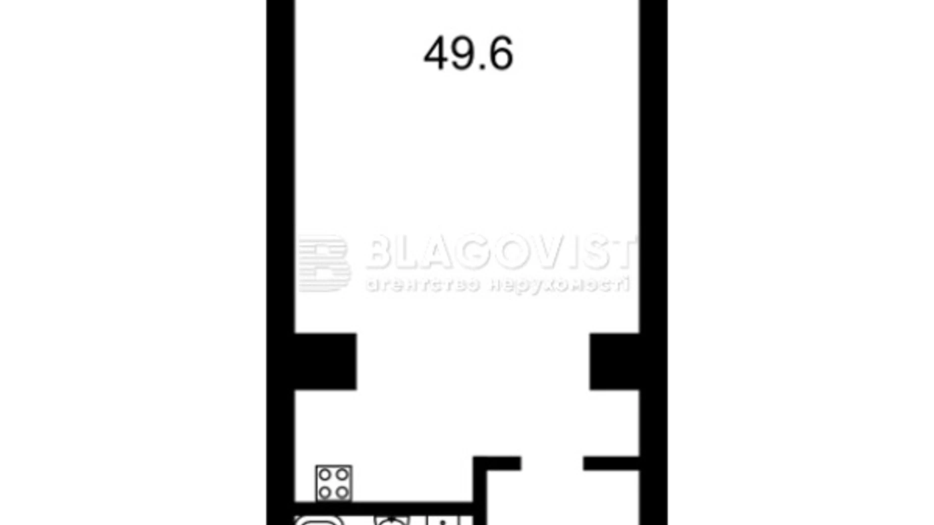 Продается 1-комнатная квартира 71.8 кв. м в Киеве, пер. Болсуновский(Мичурина), 56/2