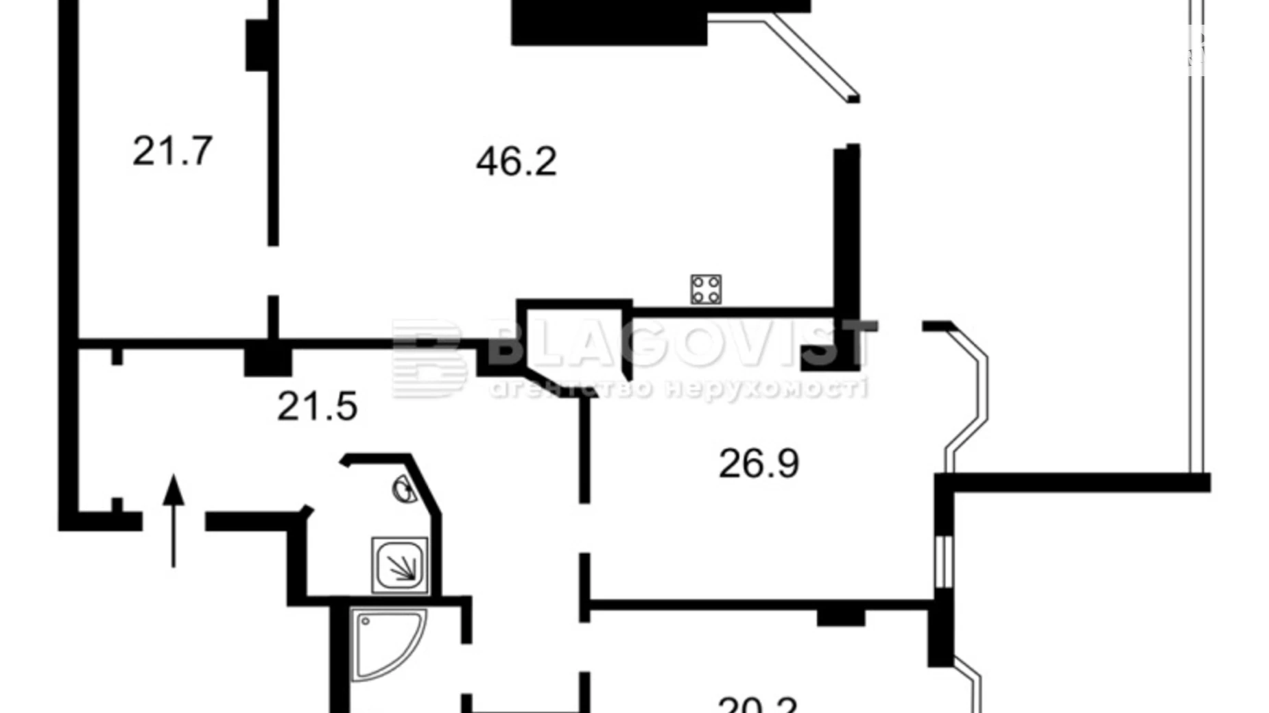 Продается 3-комнатная квартира 240 кв. м в Киеве, спуск Кловский, 5