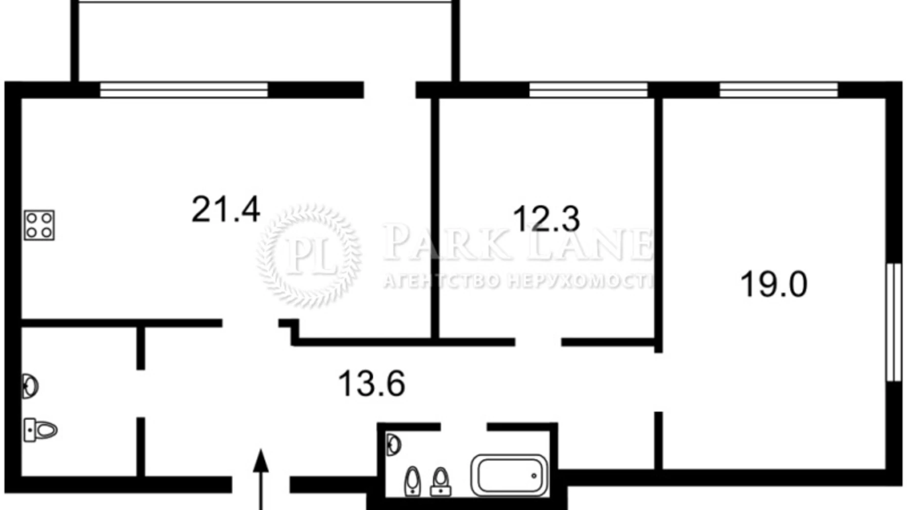 Продается 2-комнатная квартира 81 кв. м в Киеве, бул. Леси Украинки